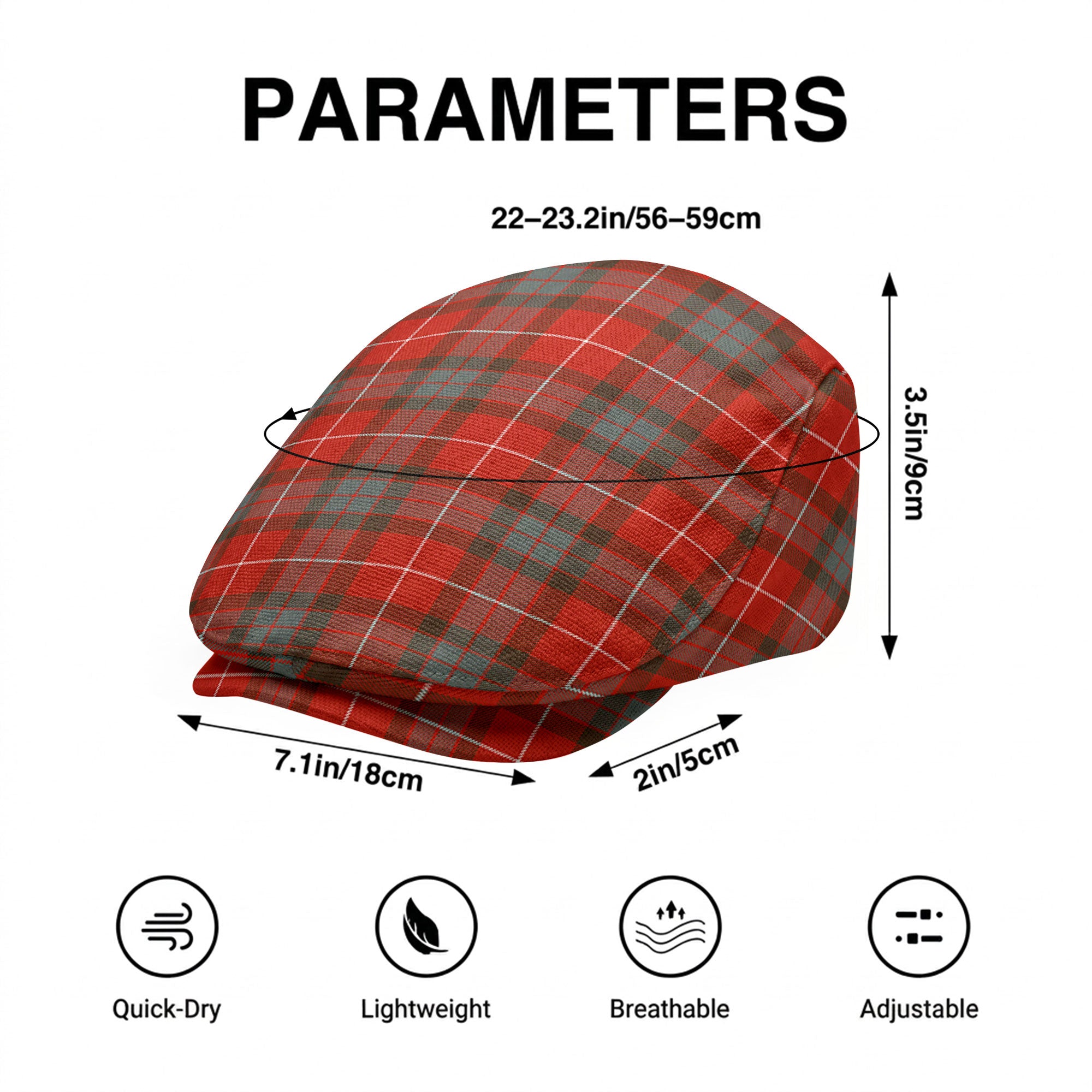 Fraser (of Lovat) Weathered Tartan Flat Caps