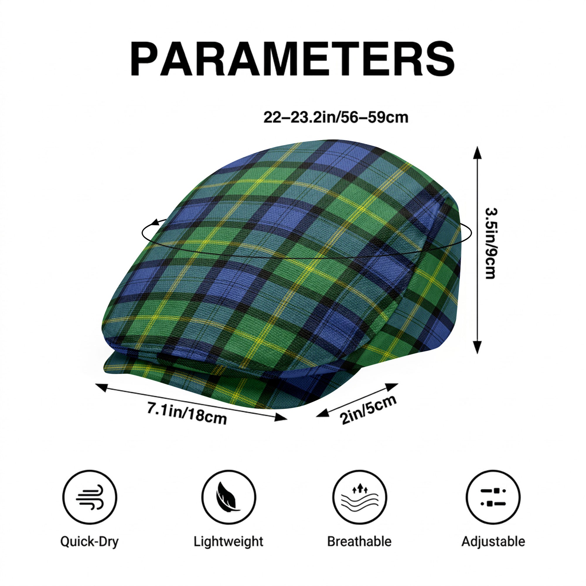 Gordon Old Ancient Tartan Flat Caps