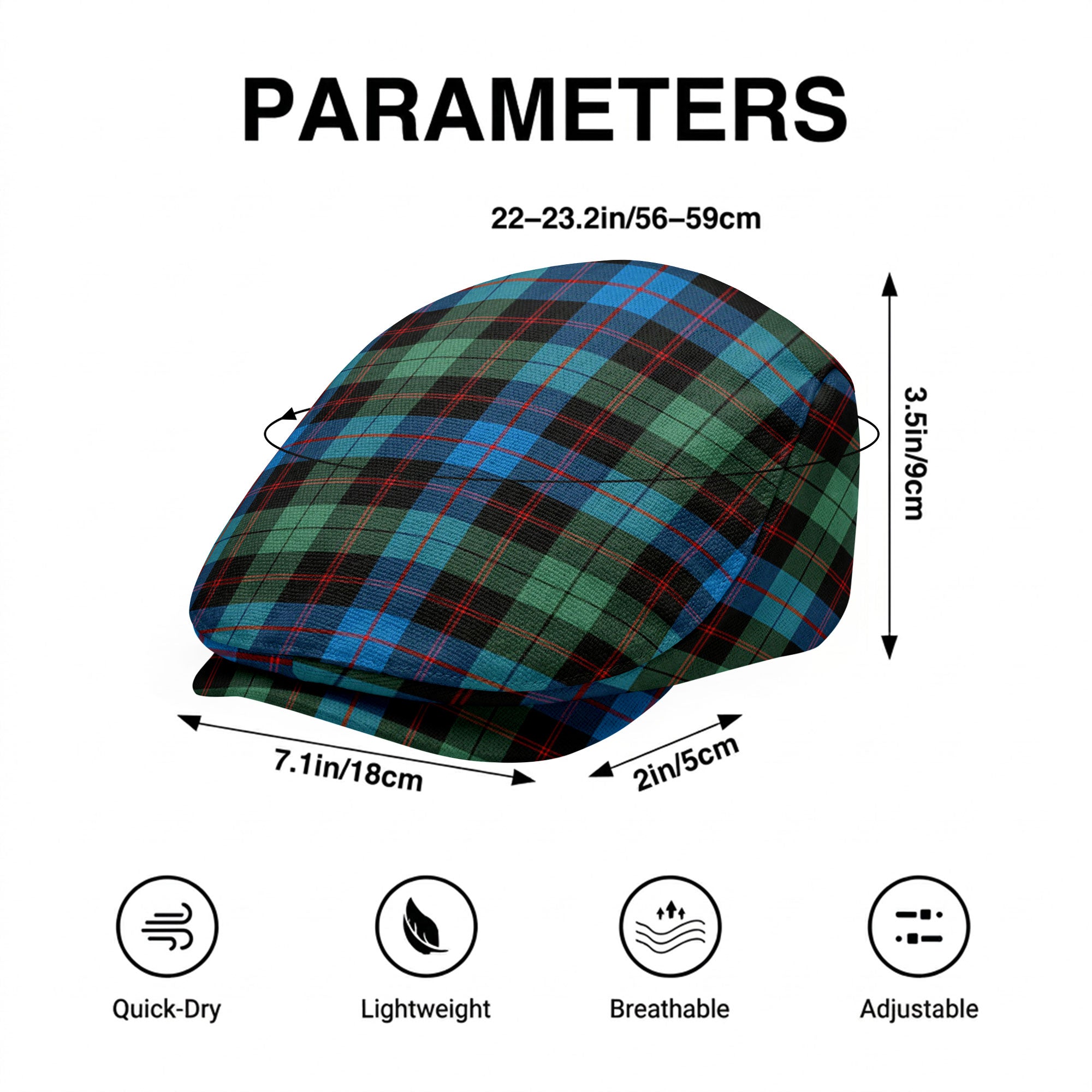Guthrie Ancient Tartan Flat Caps