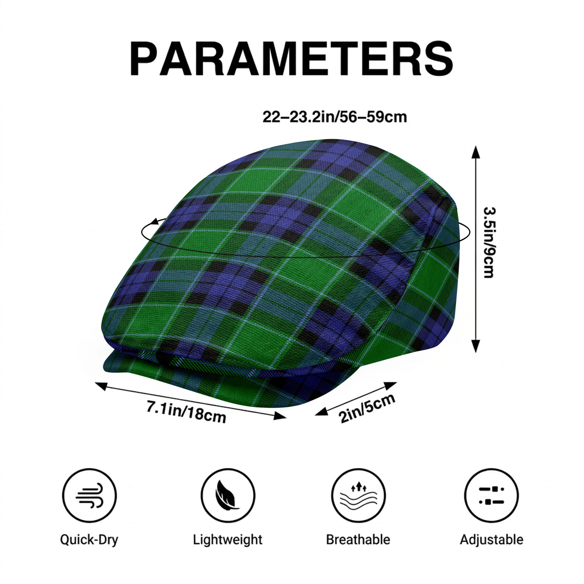 Haldane Tartan Flat Caps