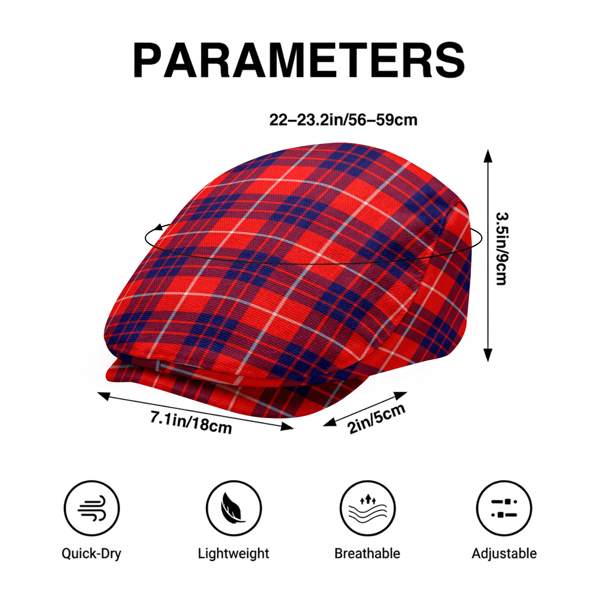 Hamilton Modern Tartan Flat Caps