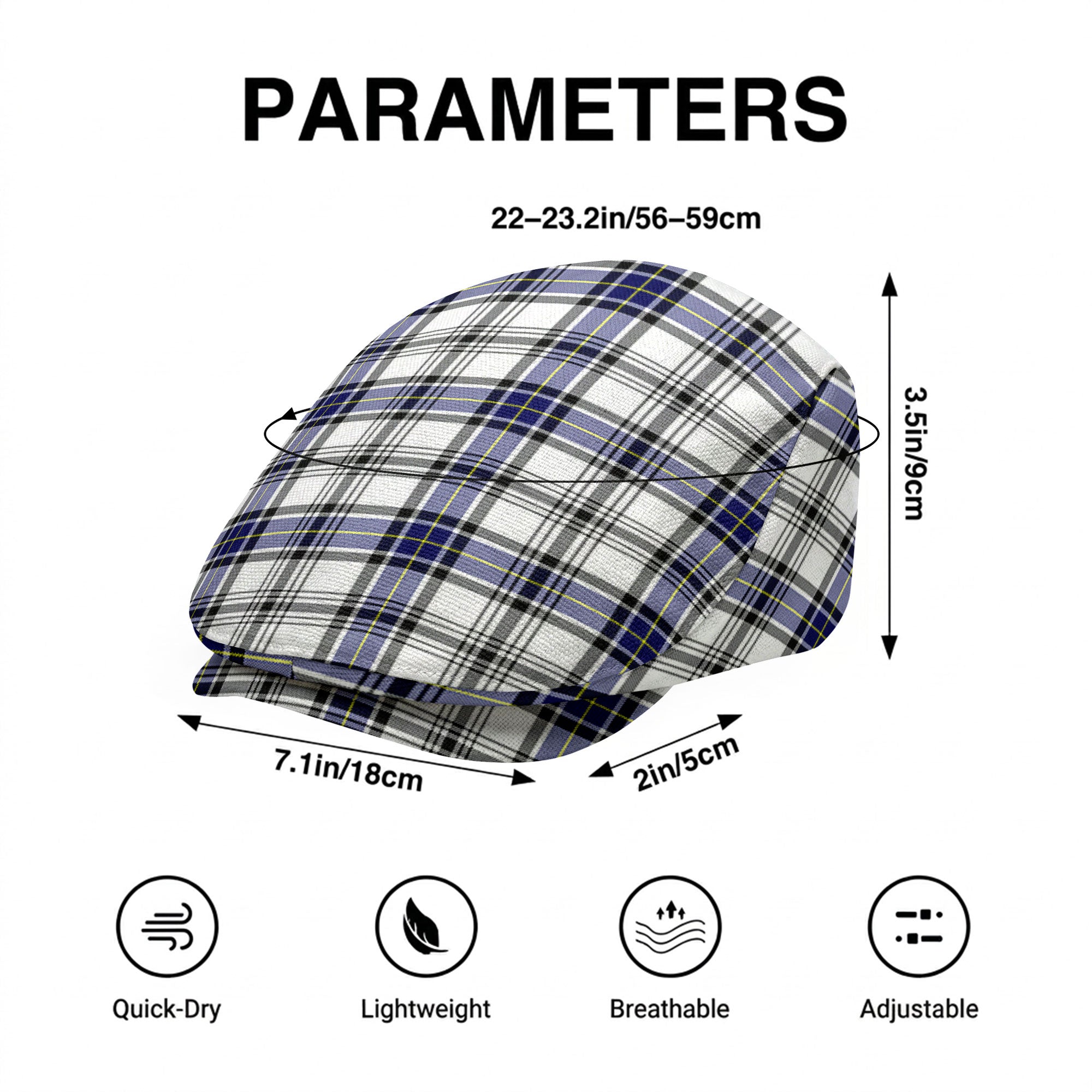 Hannay Modern Tartan Flat Caps