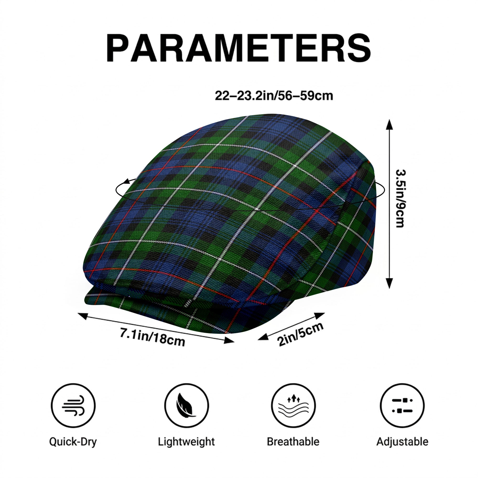 Kirkpatrick Tartan Flat Caps
