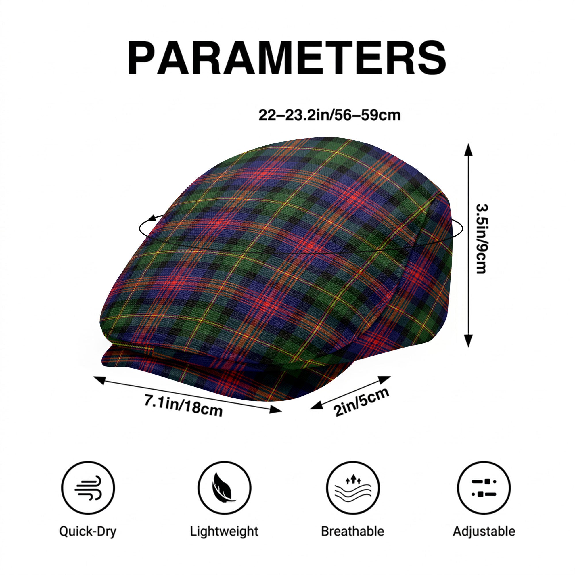 Logan Modern Tartan Flat Caps