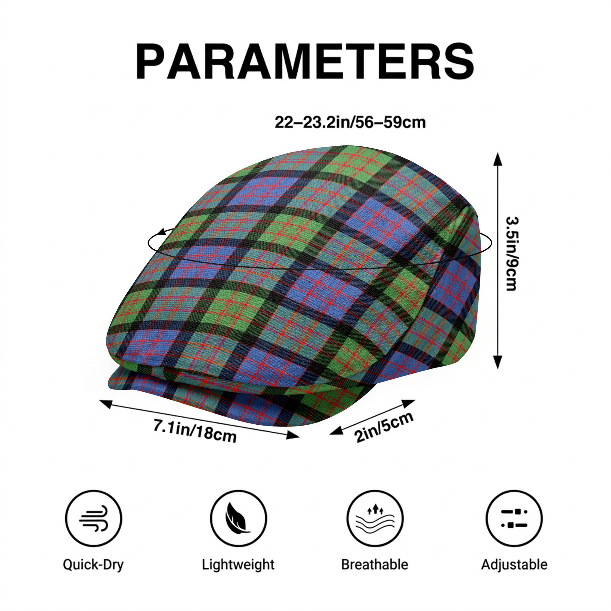 MacDonald Ancient Tartan Flat Caps