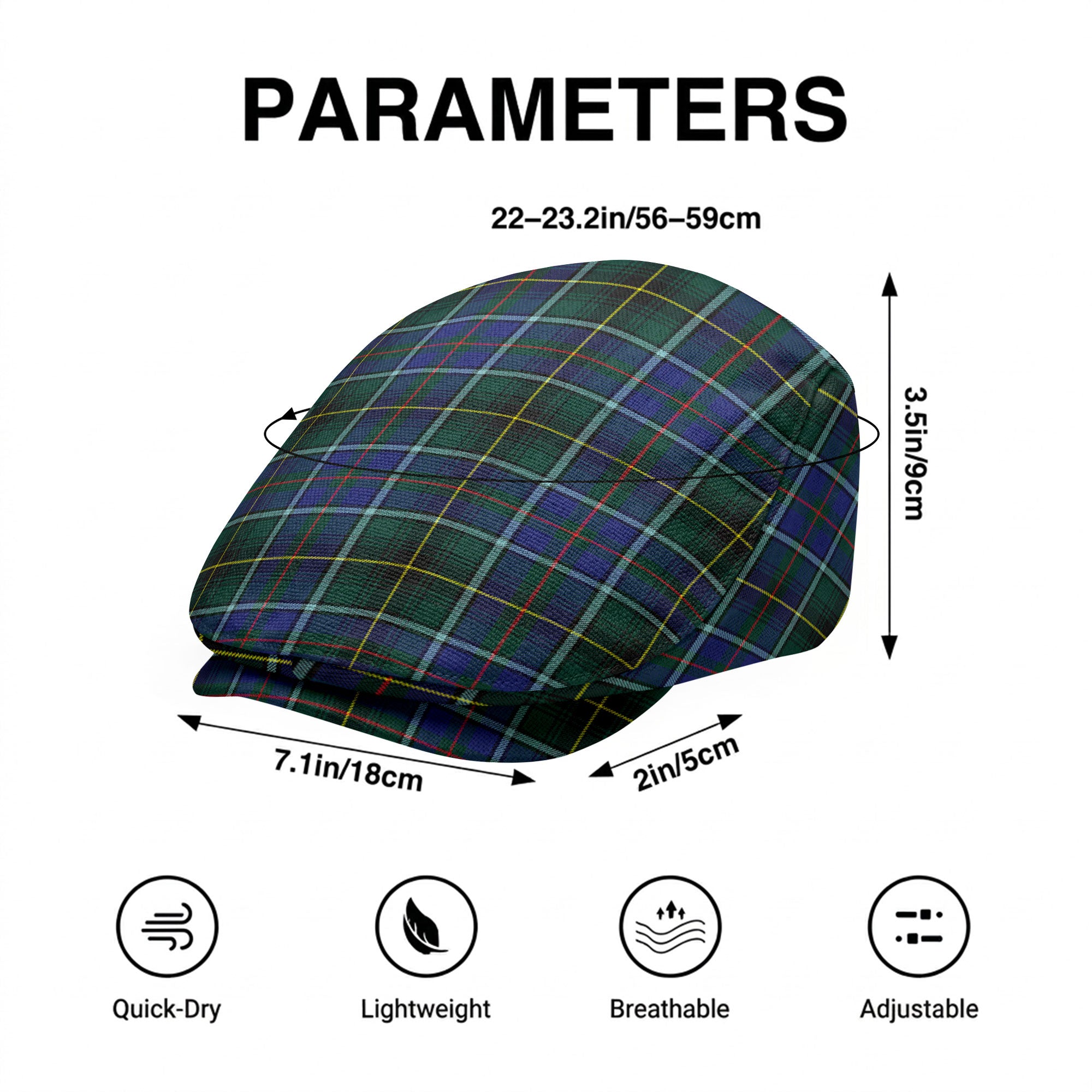 MacInnes Modern Tartan Flat Caps