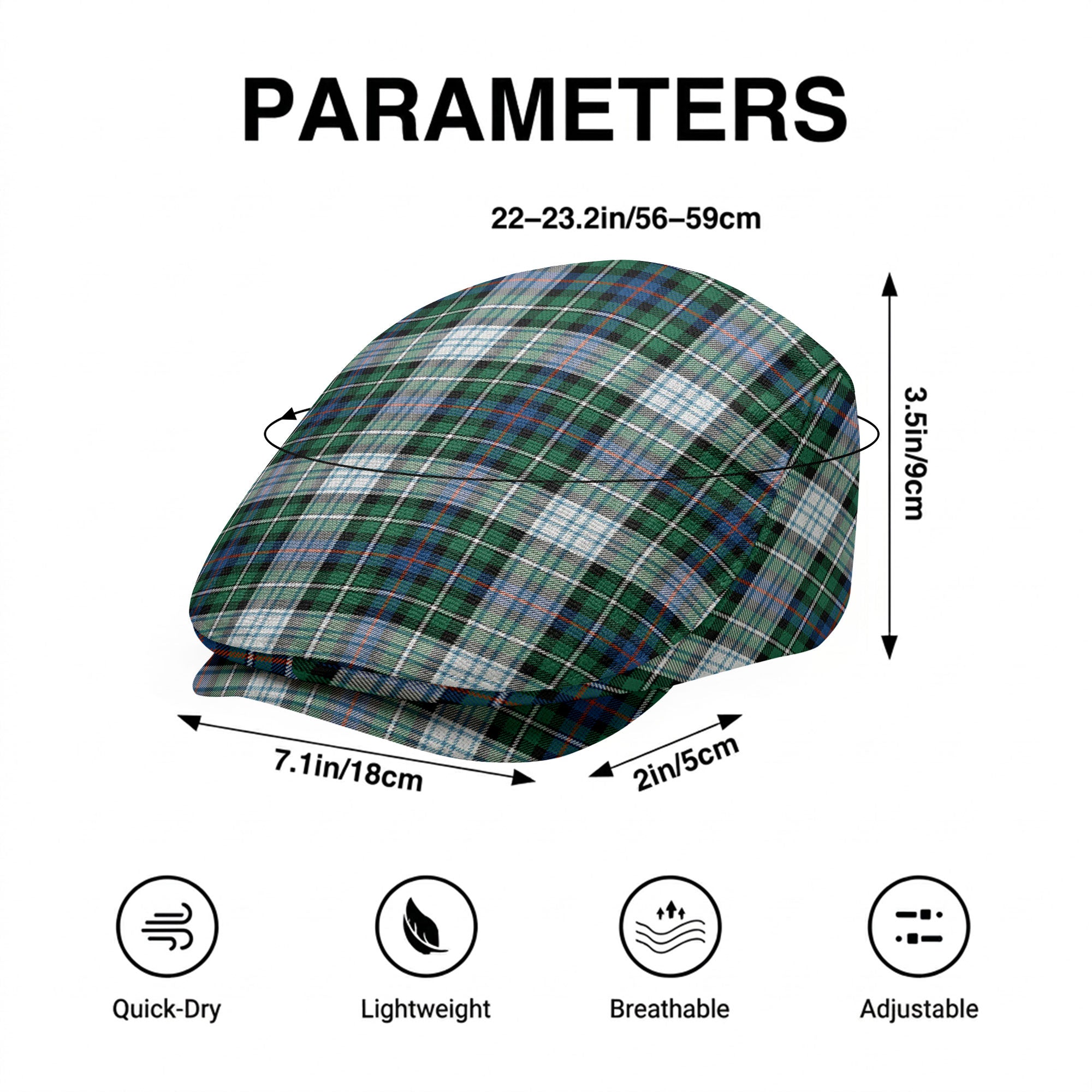 MacKenzie Dress Ancient Tartan Flat Caps