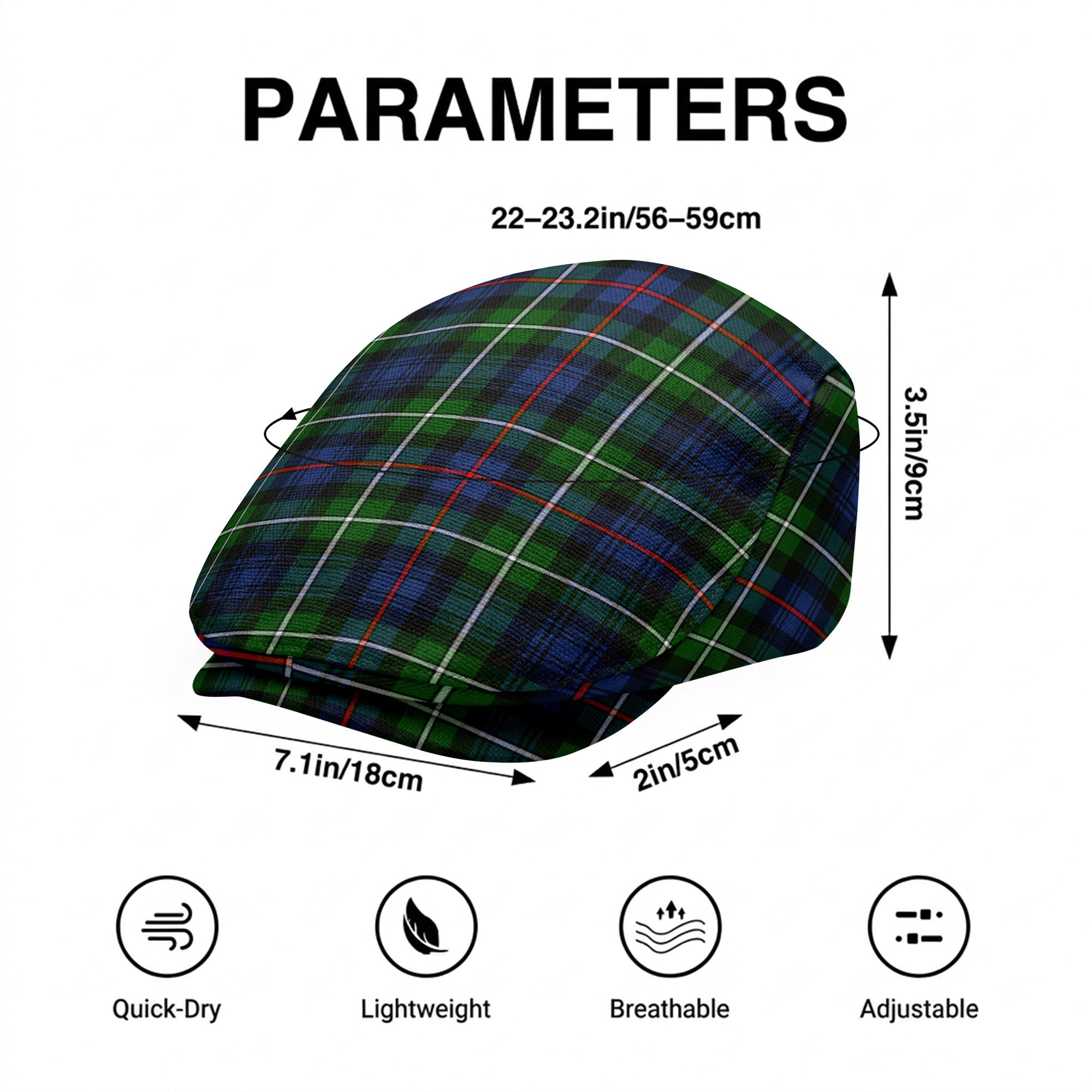 MacKenzie Modern Tartan Flat Caps