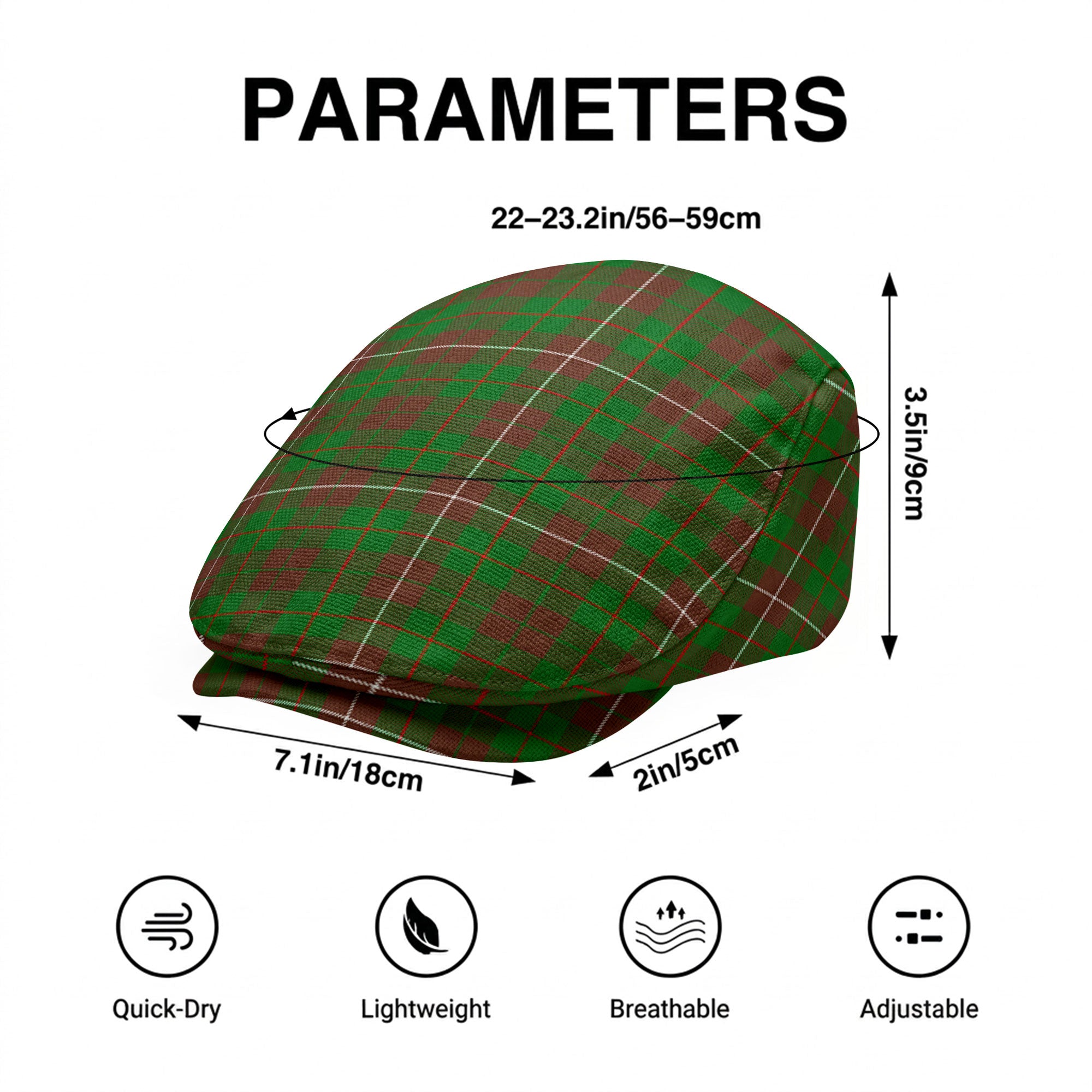 MacKinnon Hunting Modern Tartan Flat Caps