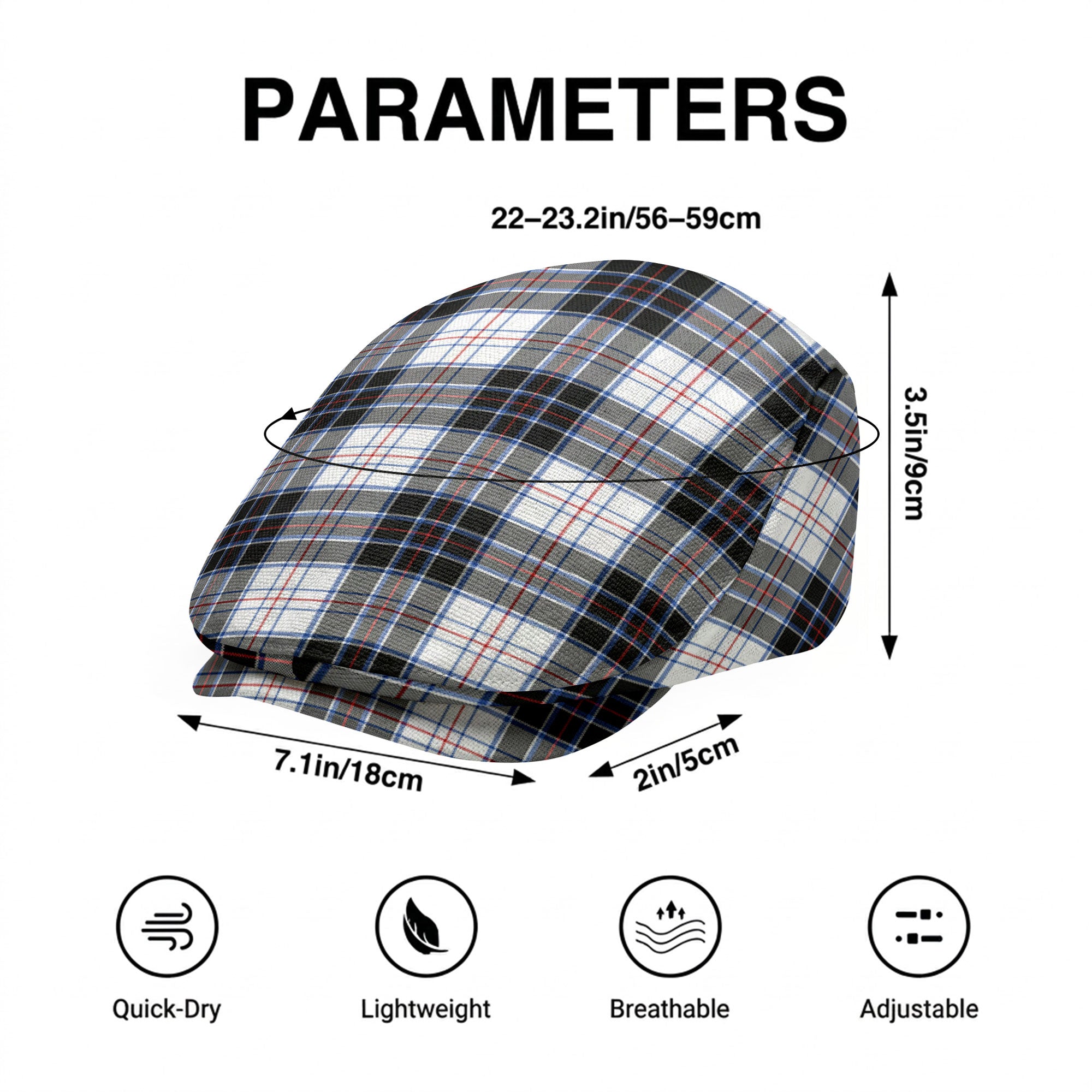 MacRae Dress Modern Tartan Flat Caps