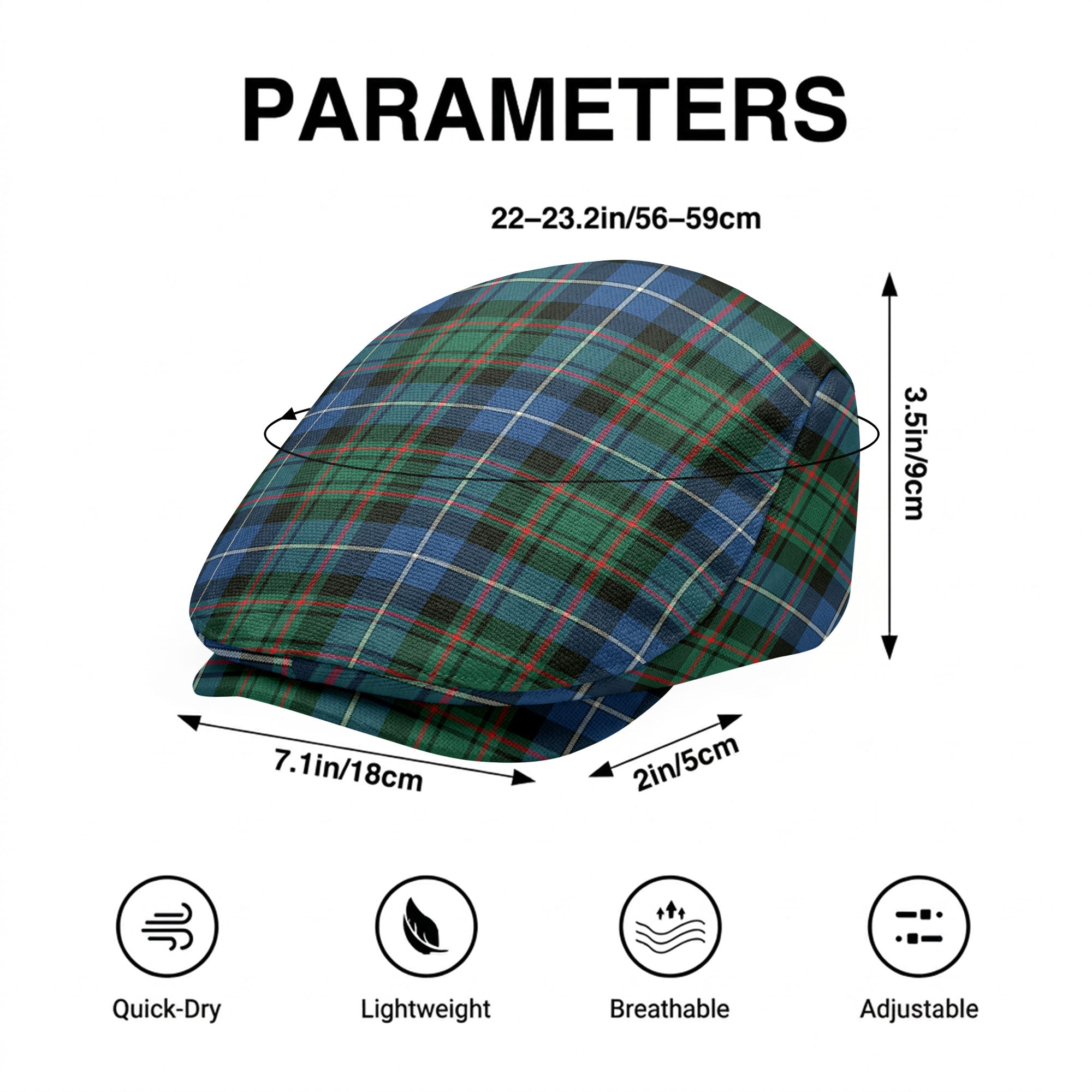MacRae Hunting Ancient Tartan Flat Caps