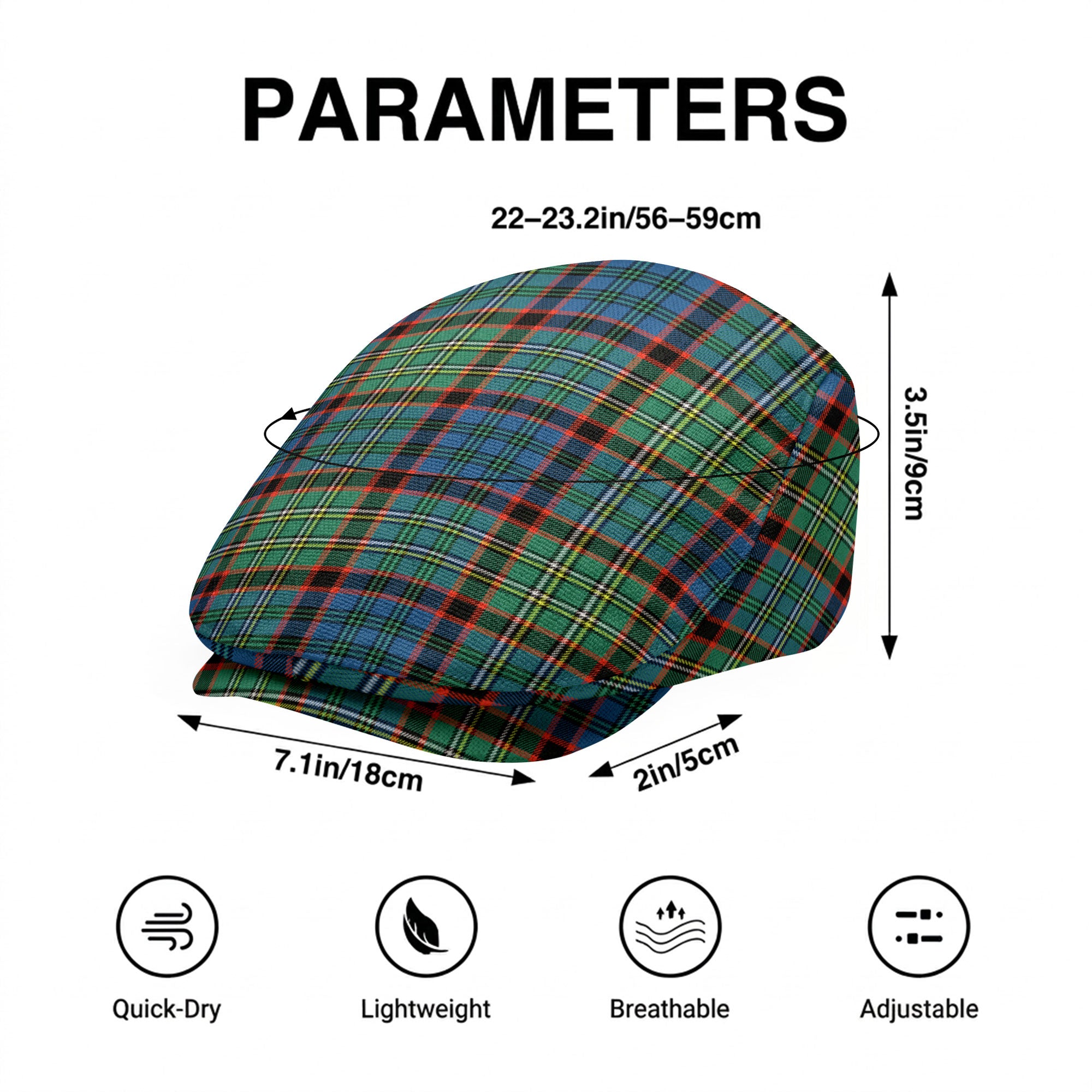 MacNicol Hunting Ancient Tartan Flat Caps