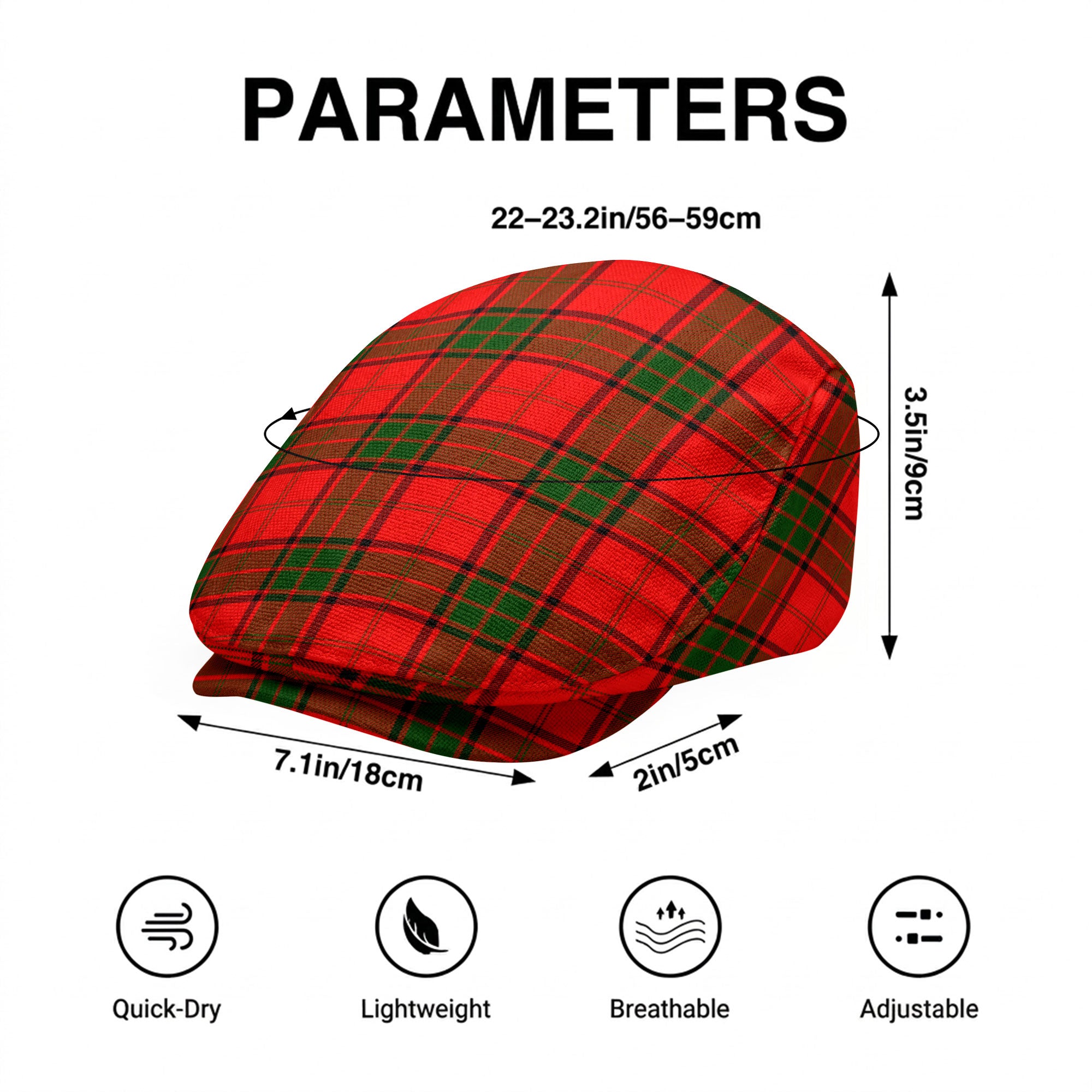Maxwell Modern Tartan Flat Caps