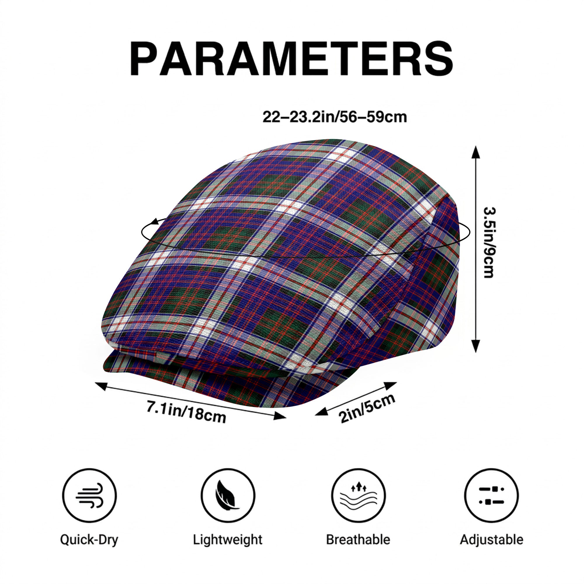 McDonald Dress Modern Tartan Flat Caps