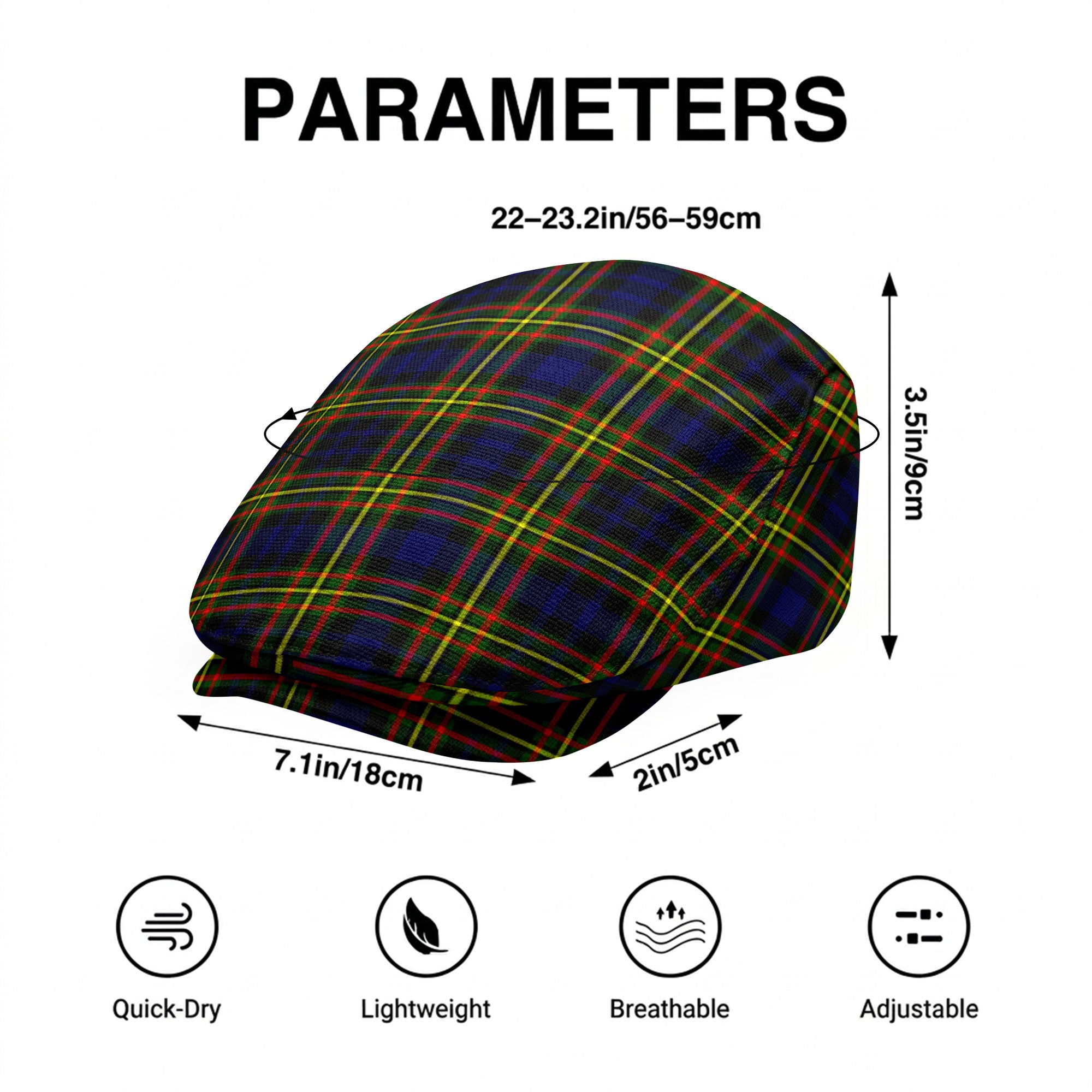 McLellan Modern Tartan Flat Caps