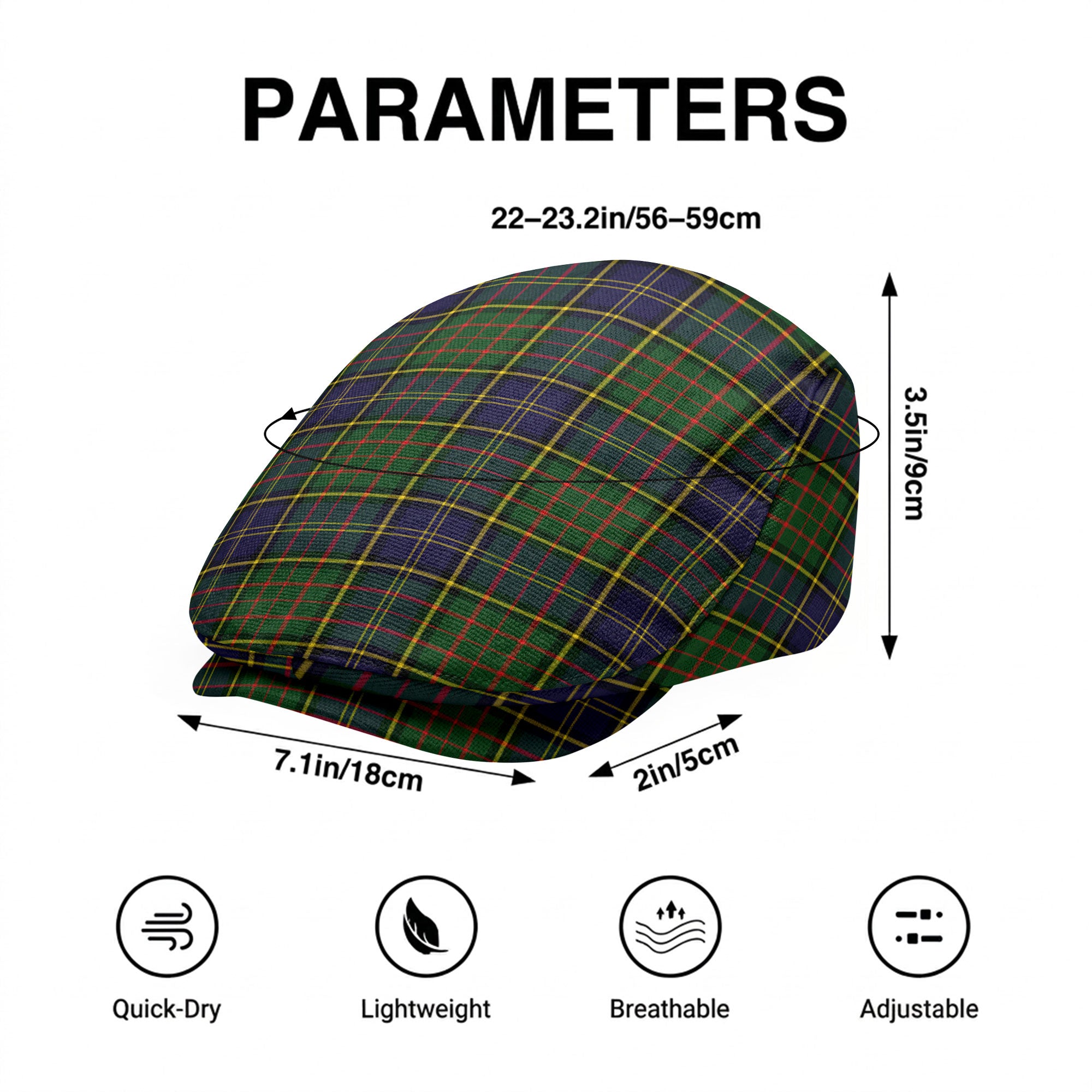 McMillan Hunting Modern Tartan Flat Caps
