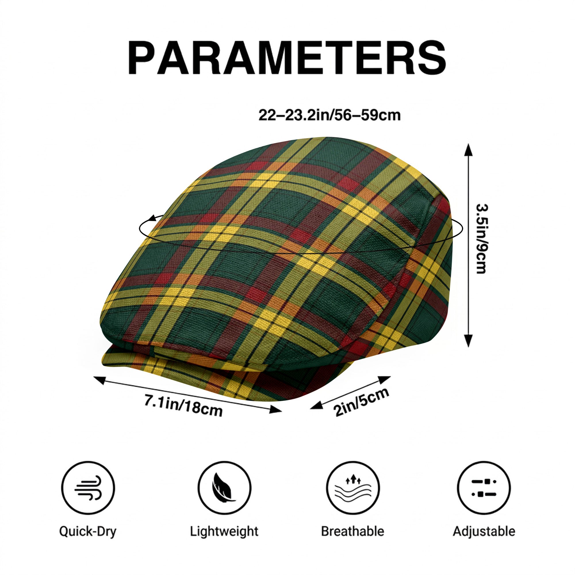 McMillan Old Modern Tartan Flat Caps