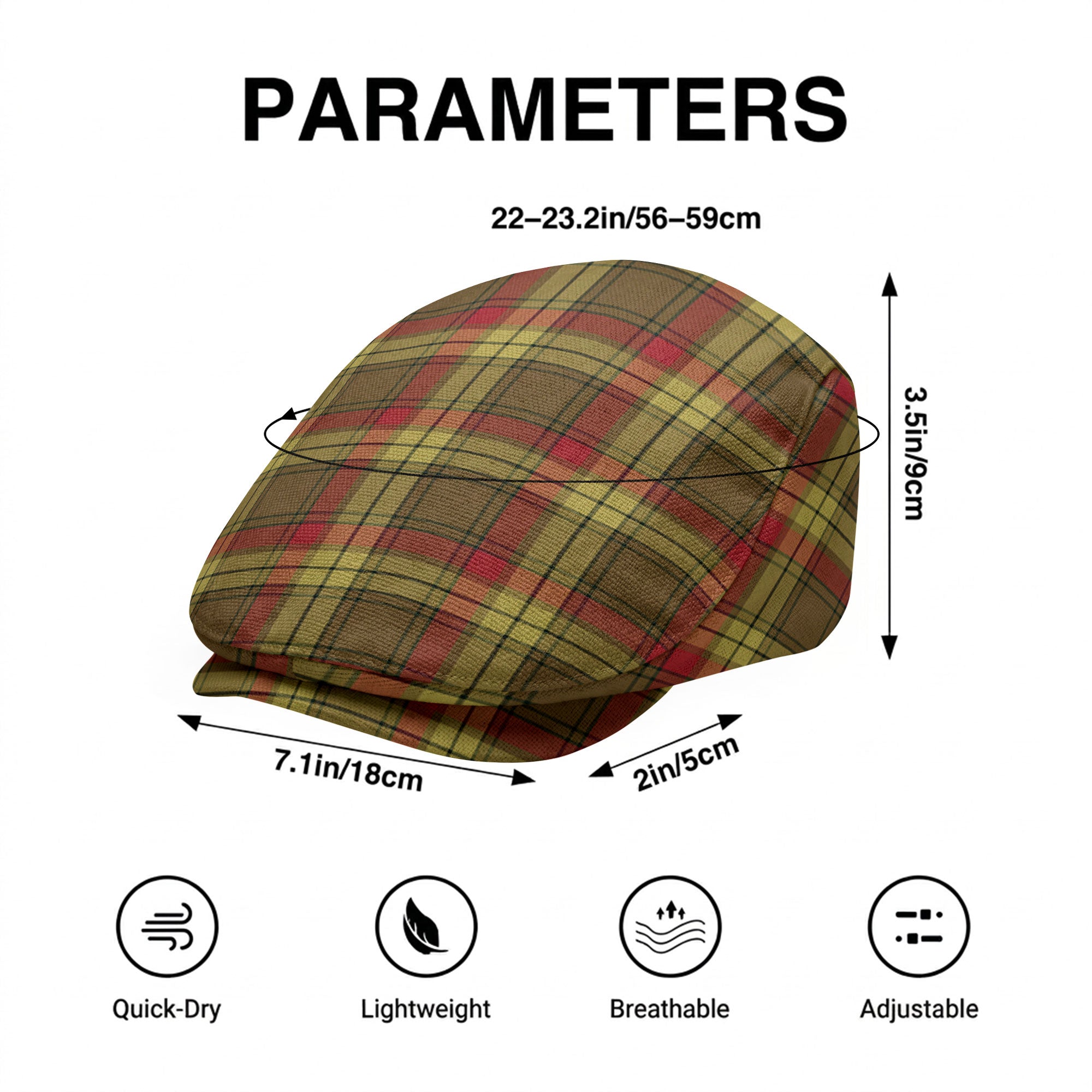 McMillan Old Weathered Tartan Flat Caps
