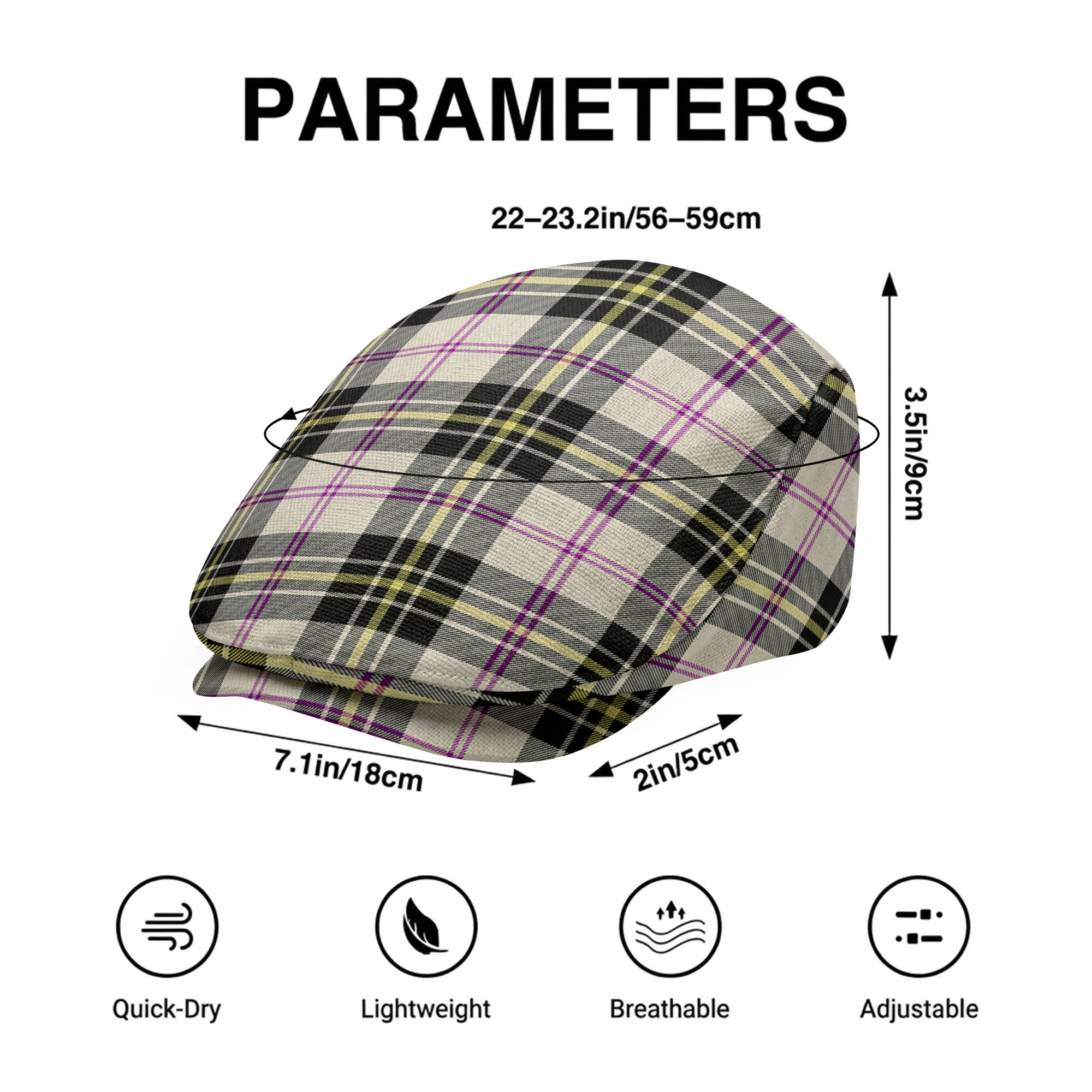McPherson Dress Ancient Tartan Flat Caps