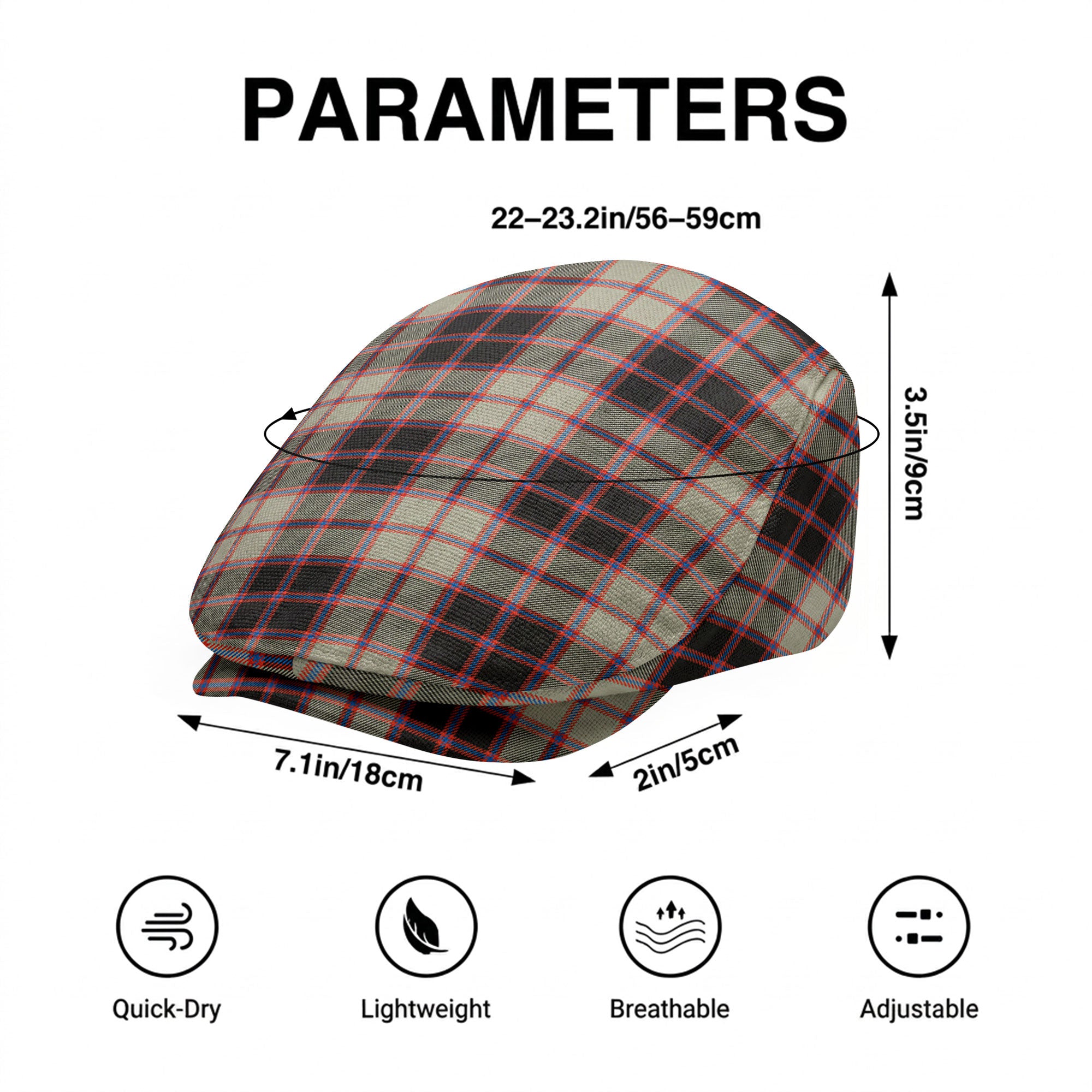 McPherson Hunting Ancient Tartan Flat Caps