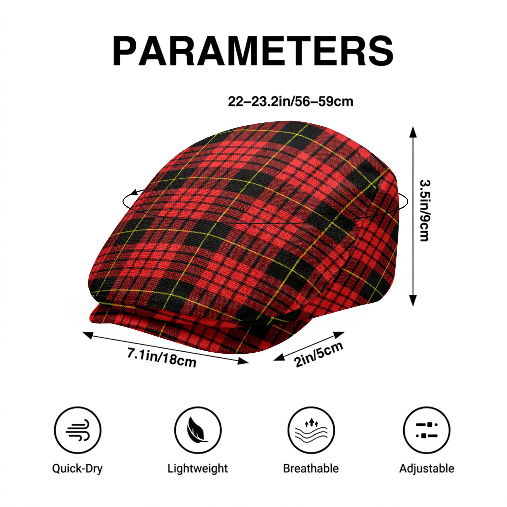 McQueen Modern Tartan Flat Caps