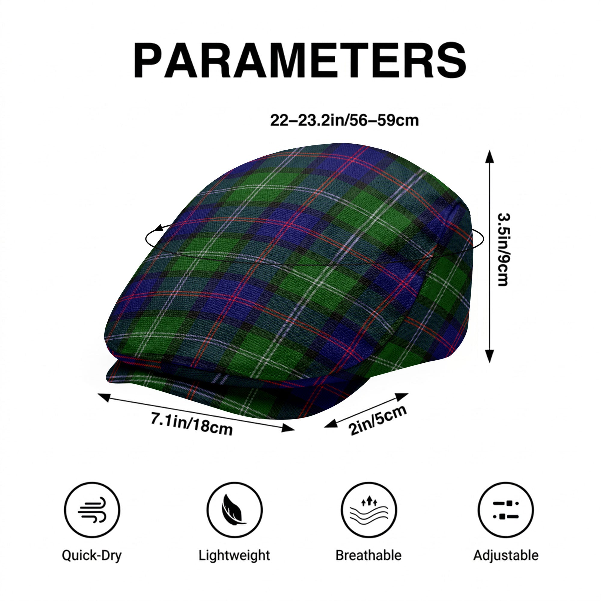 McThomas Modern Tartan Flat Caps