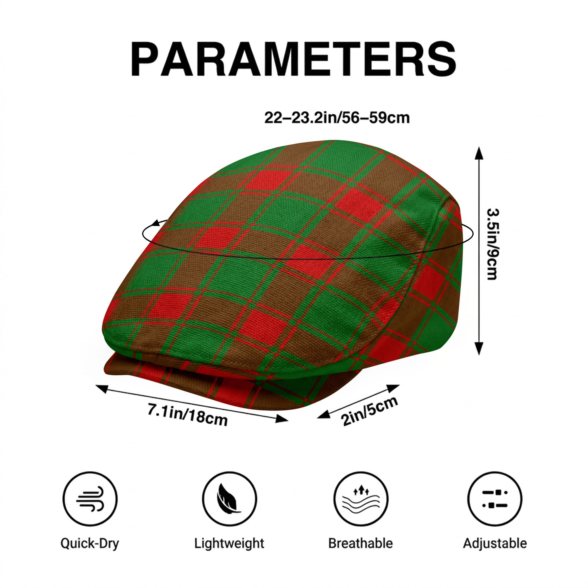 Middleton Modern Tartan Flat Caps
