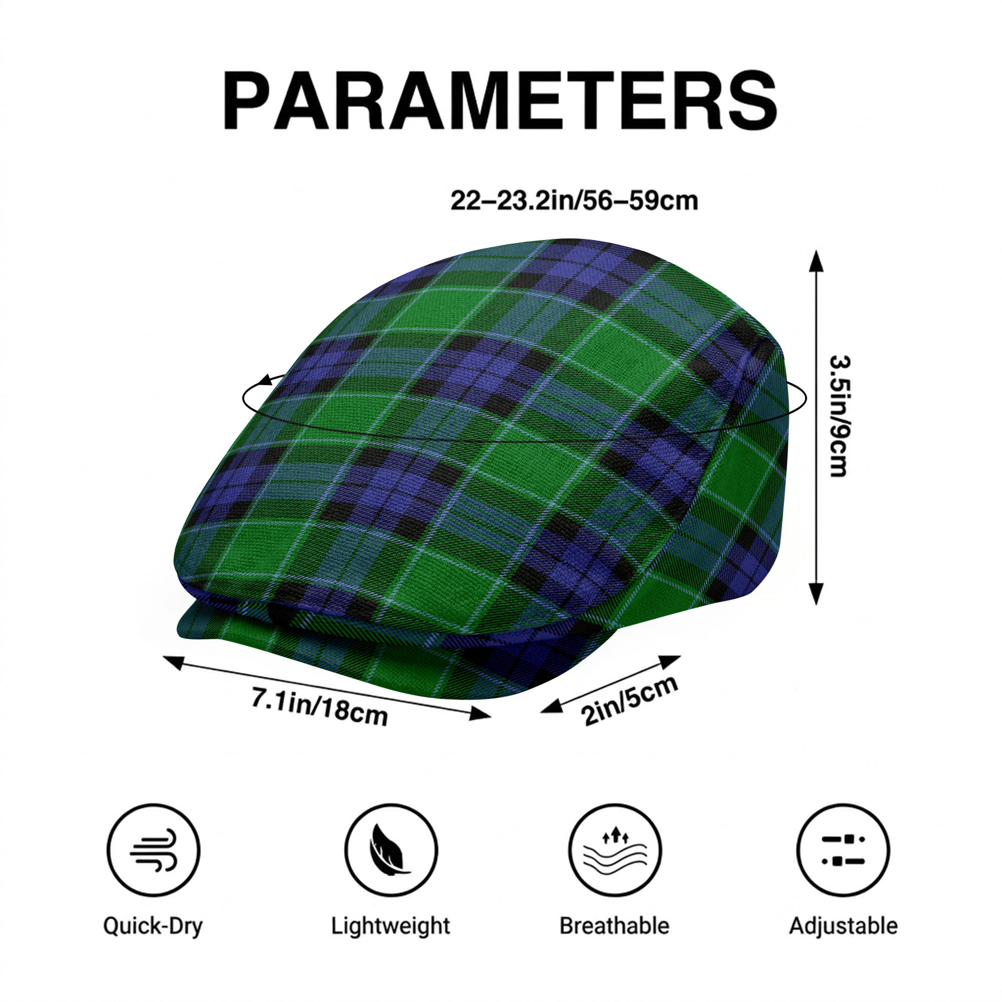 Monteith Tartan Flat Caps