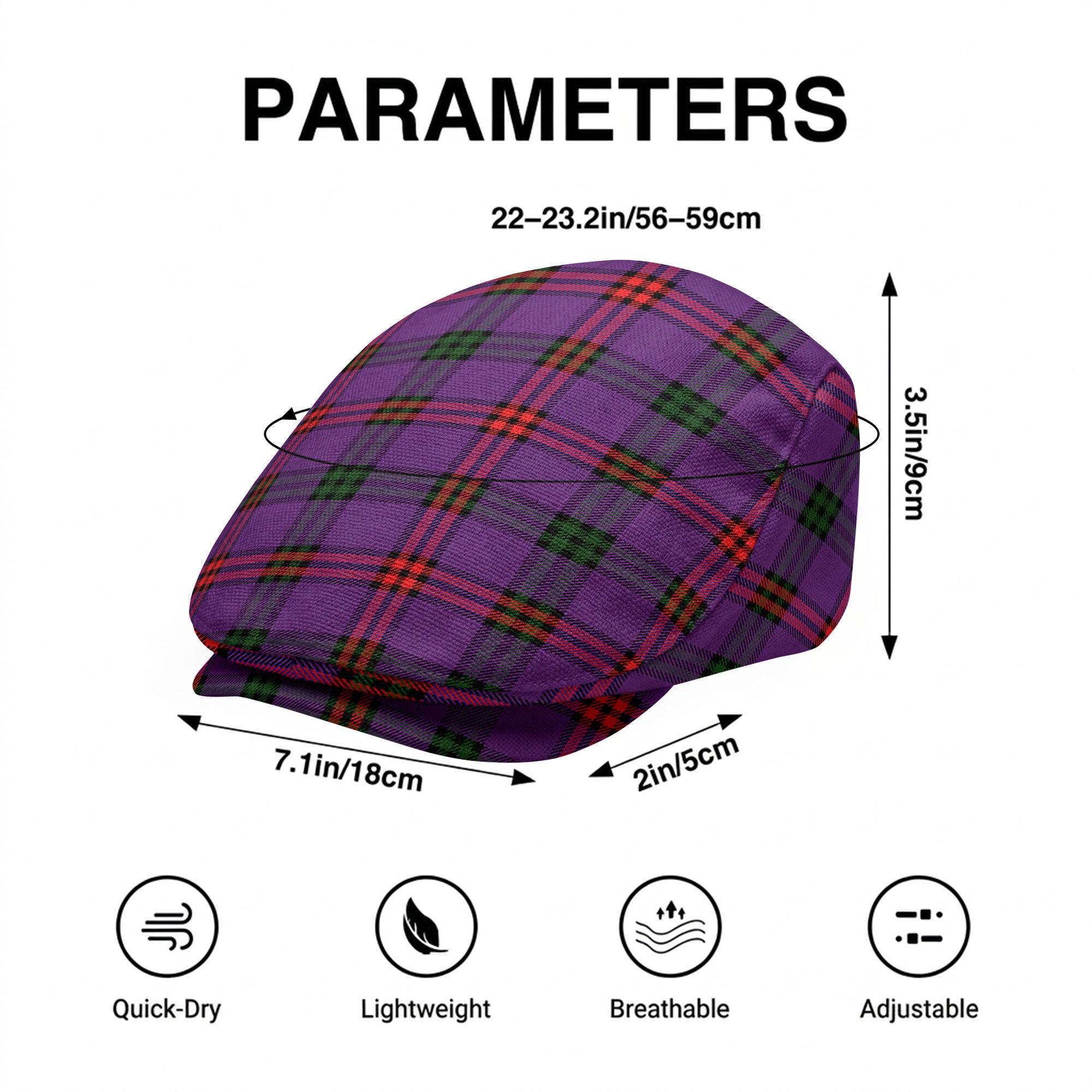 Montgomery Modern Tartan Flat Caps