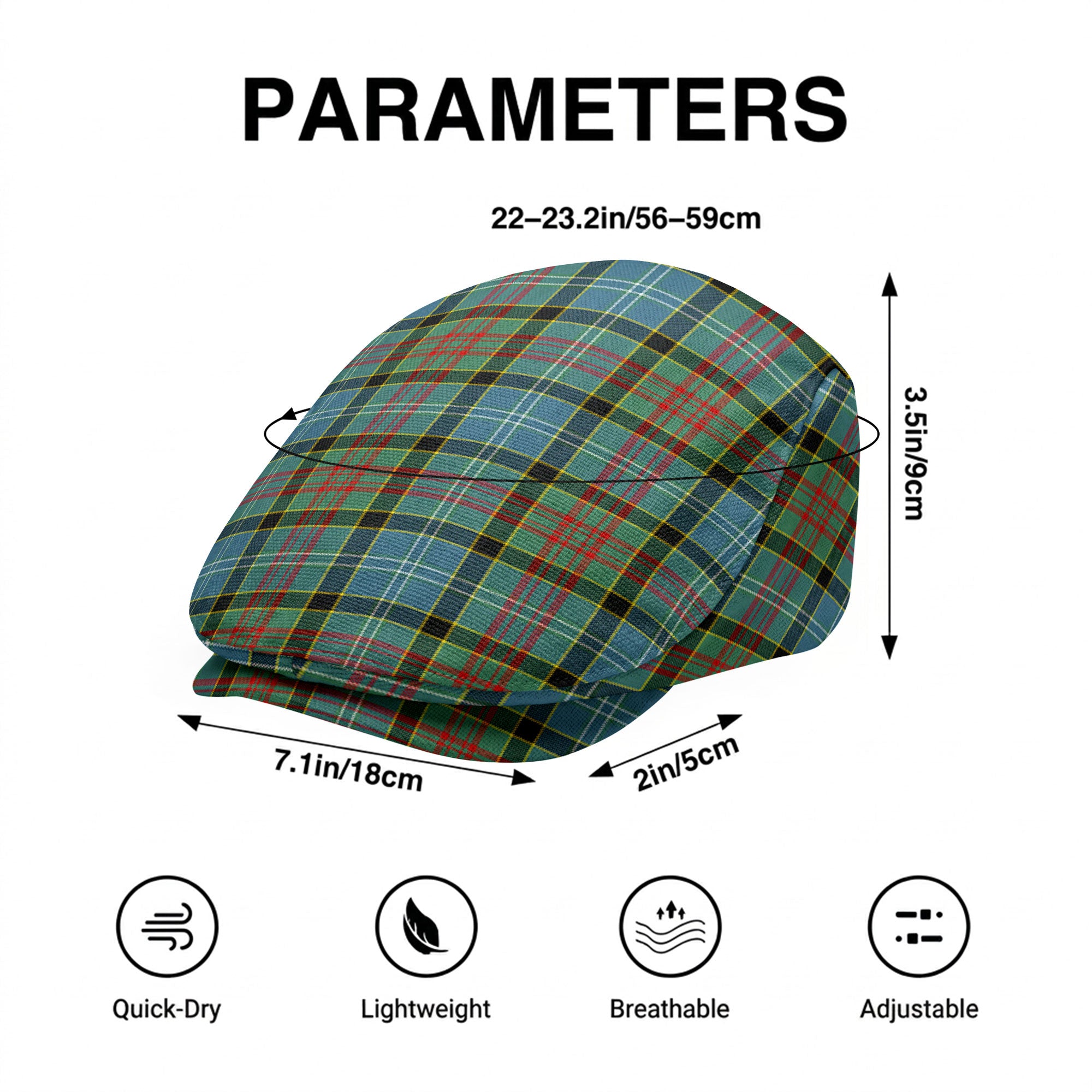 Paisley District Tartan Flat Caps