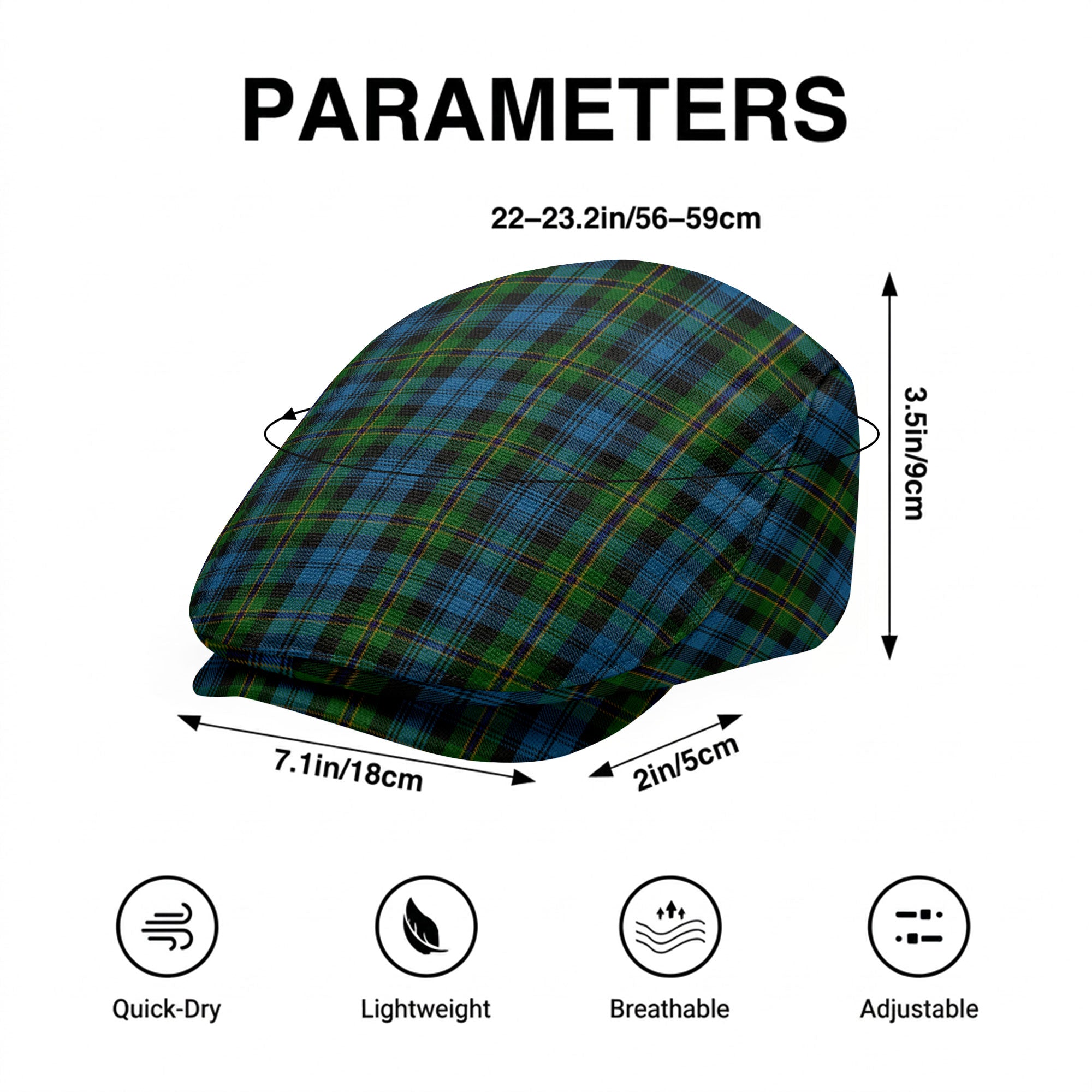 Polaris Military Tartan Flat Caps