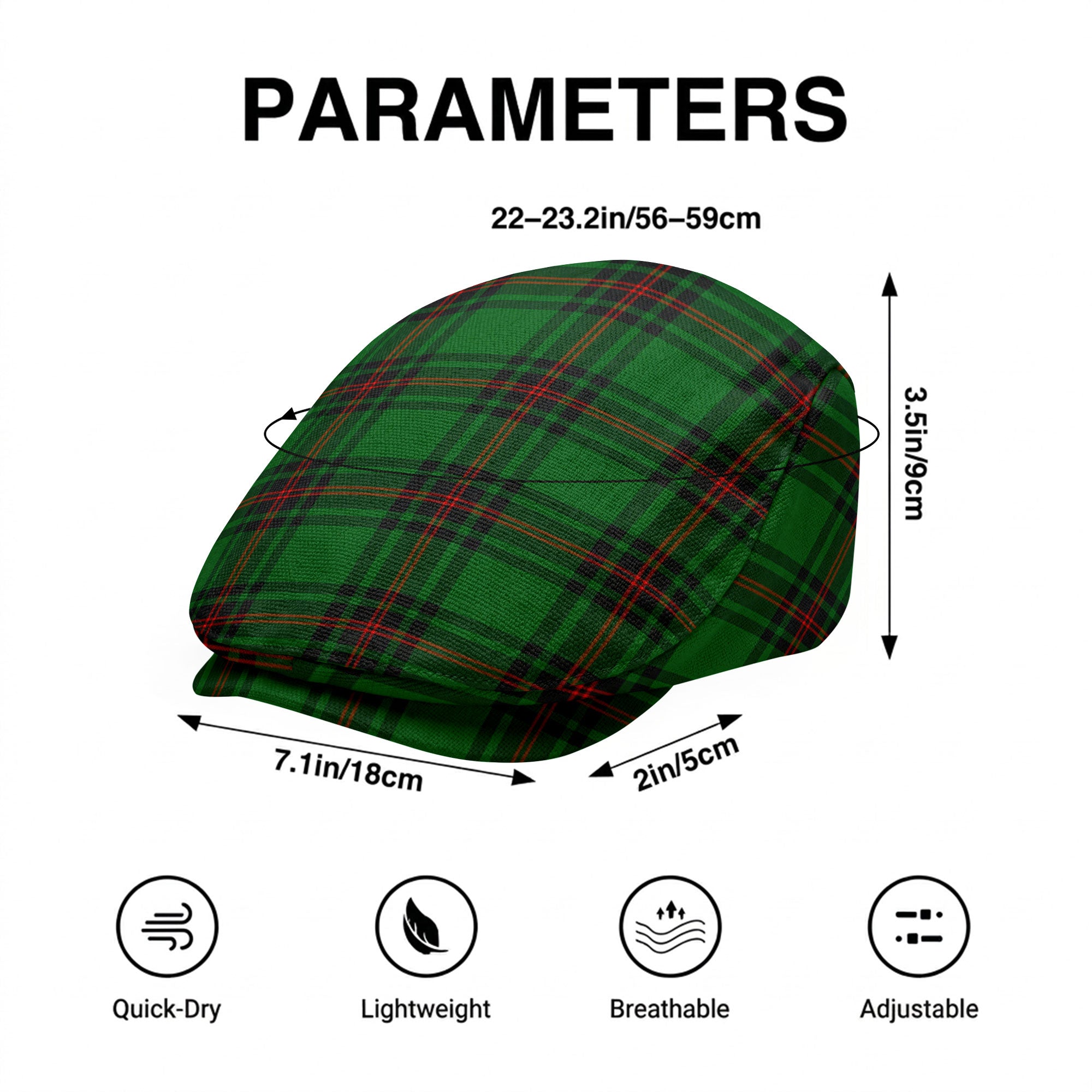 Primrose Tartan Flat Caps