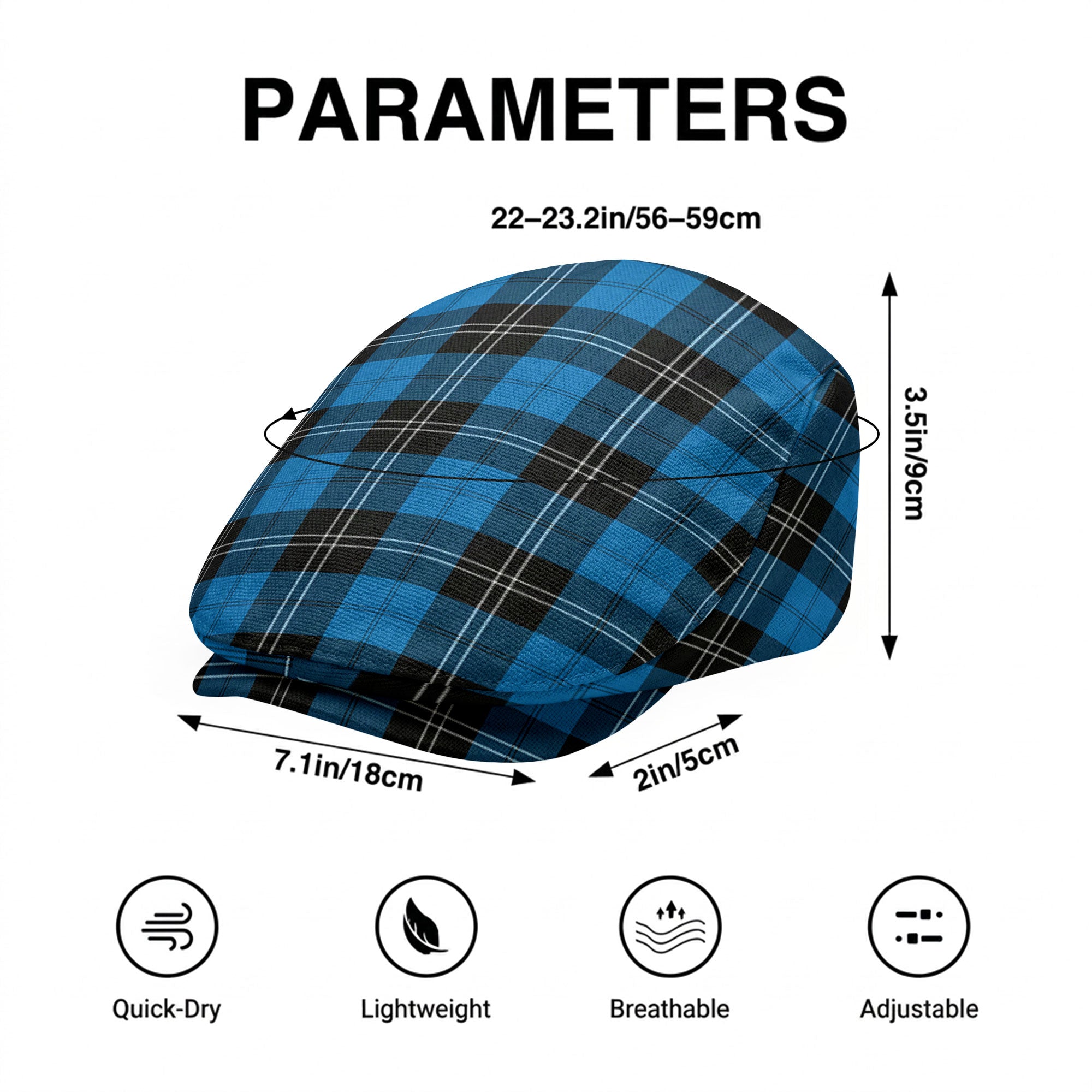 Ramsay Blue Ancient Tartan Flat Caps