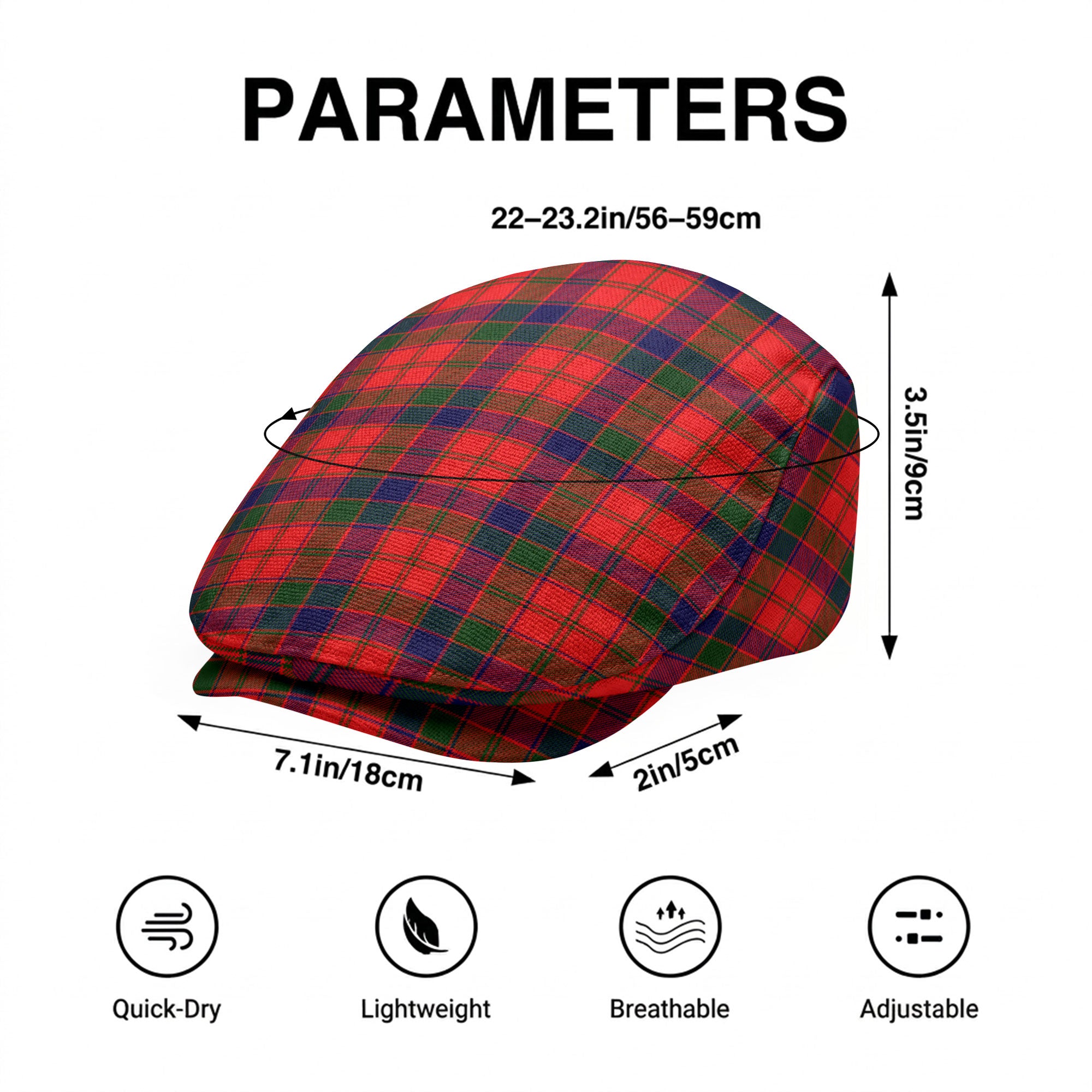 Reid Modern Tartan Flat Caps