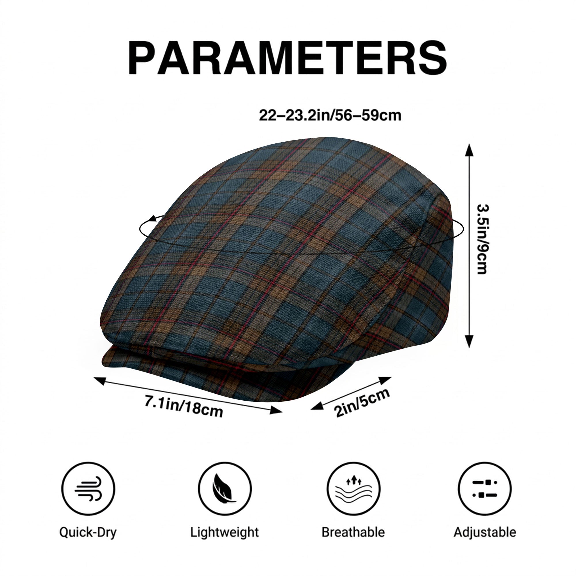 Renton Tartan Flat Caps