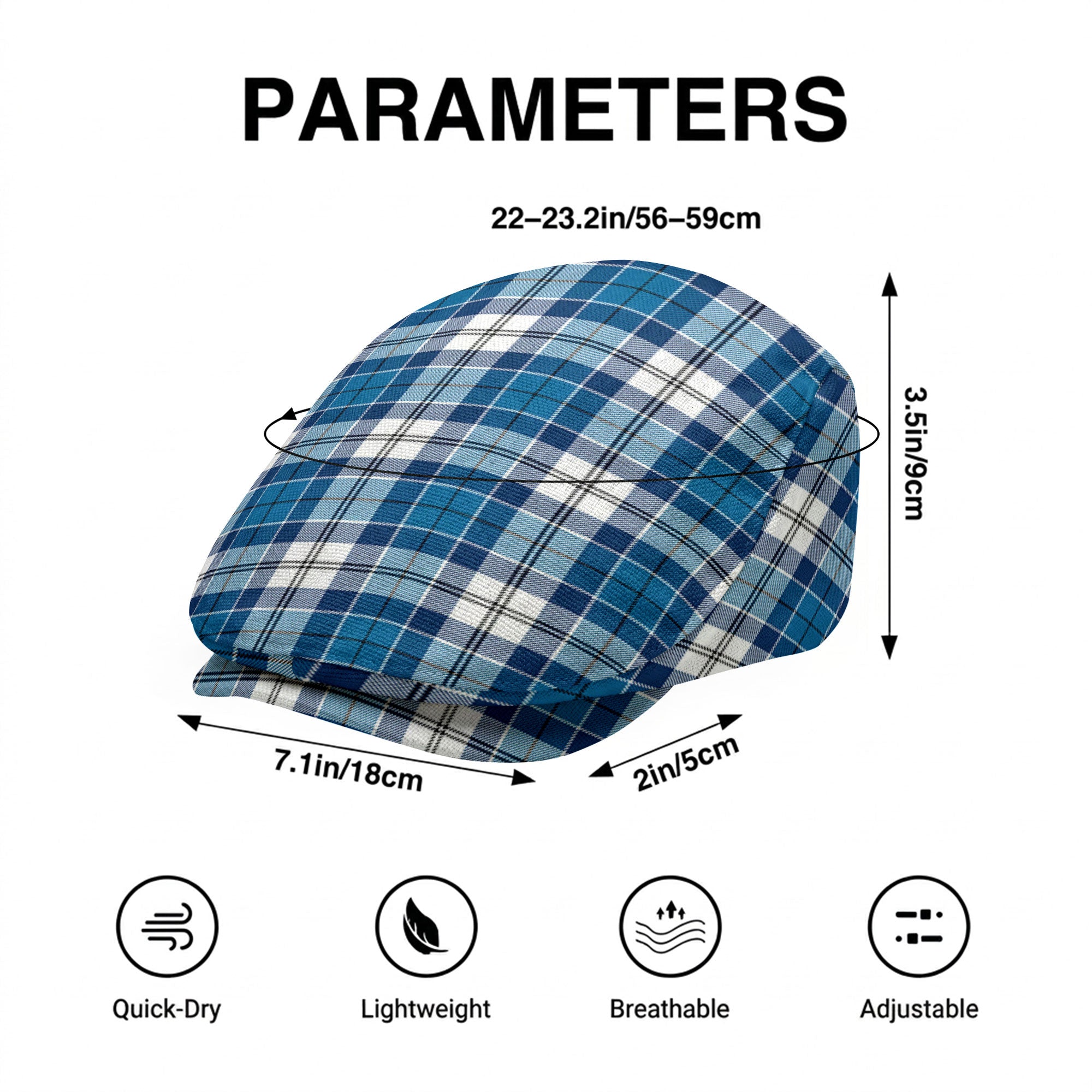 Roberton Tartan Flat Caps
