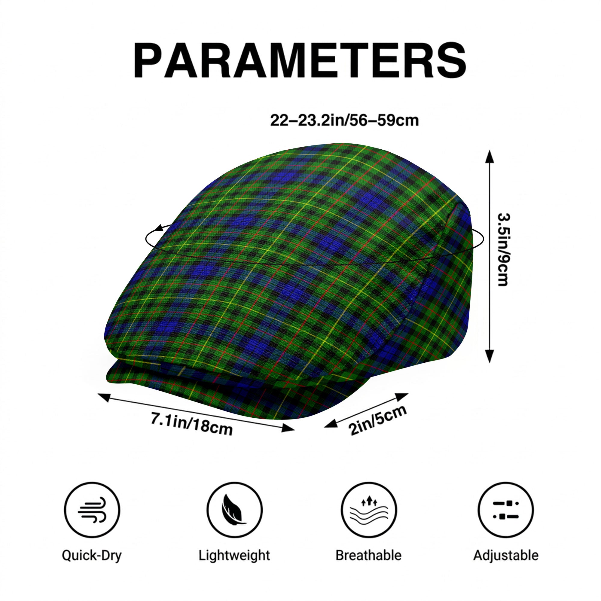 Rollo Modern Tartan Flat Caps