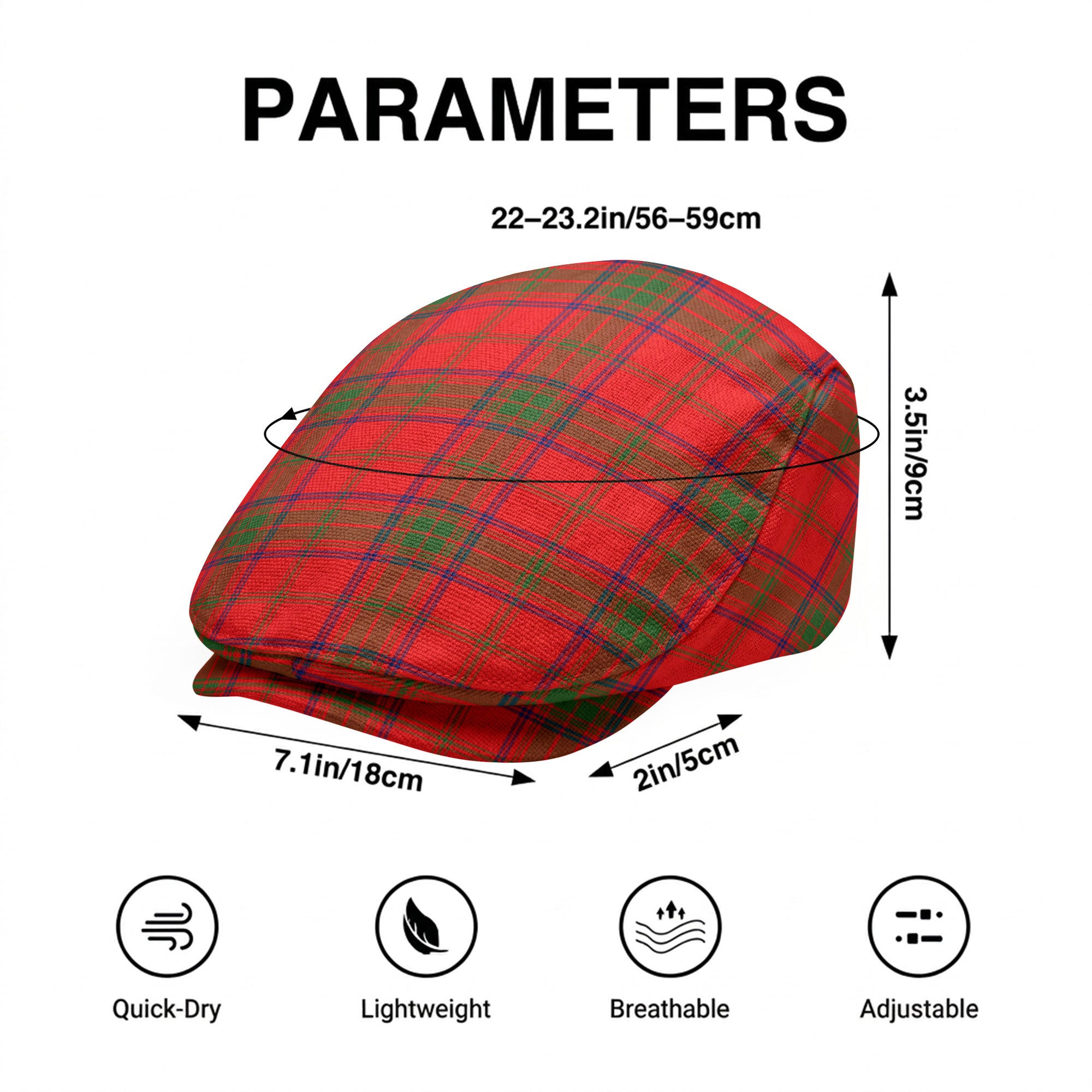 Ross Modern Tartan Flat Caps
