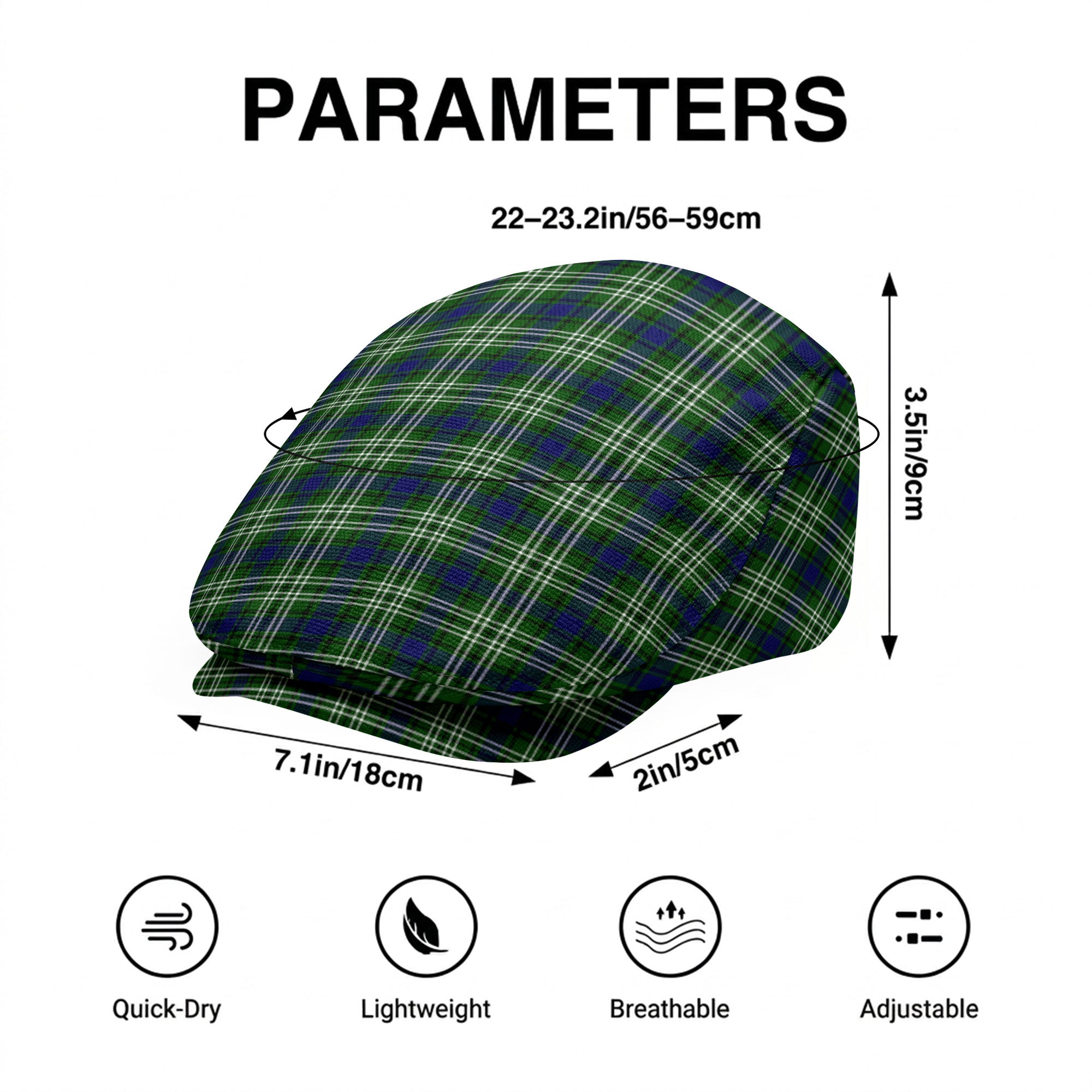 Spottiswood Tartan Flat Caps