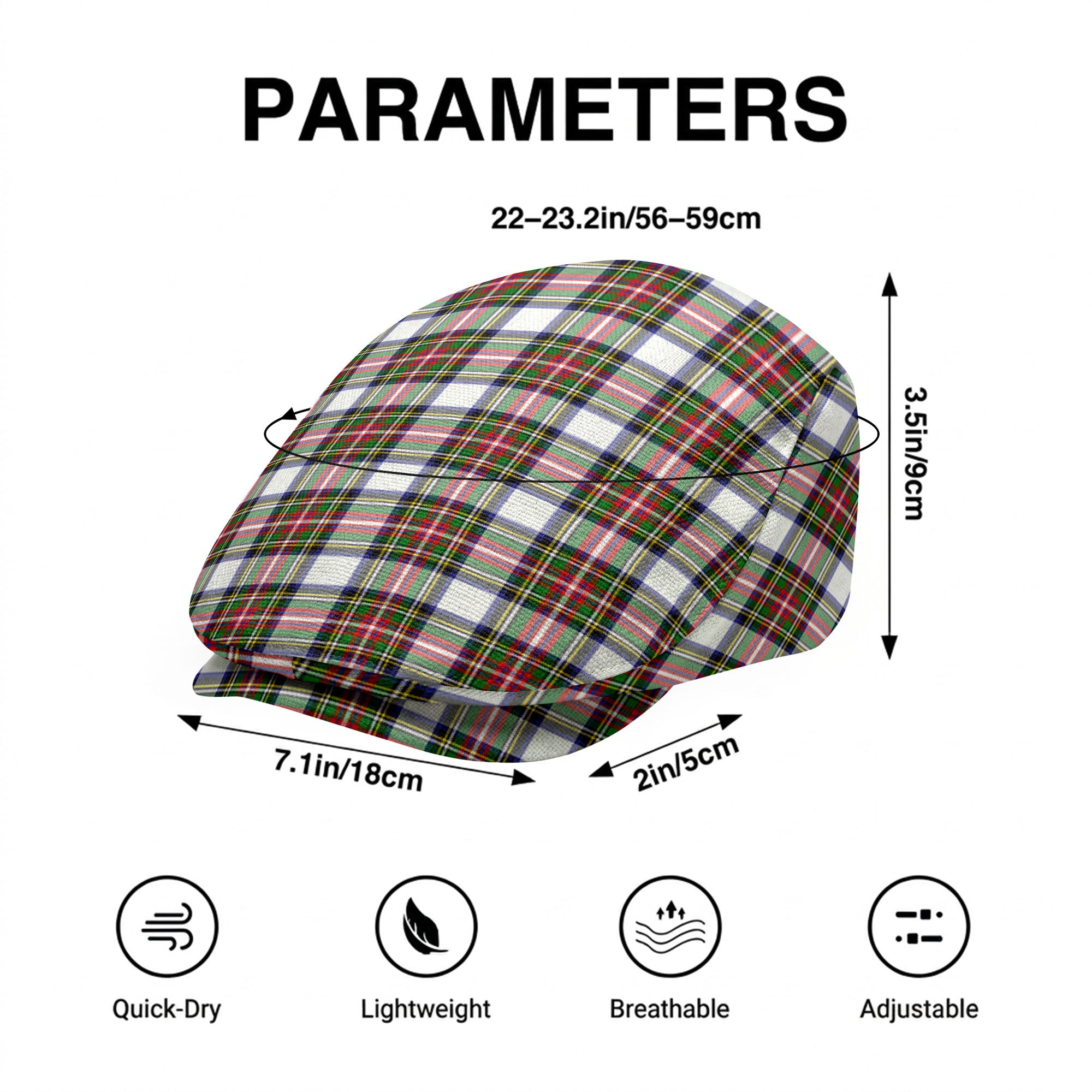 Stewart Dress Modern Tartan Flat Caps