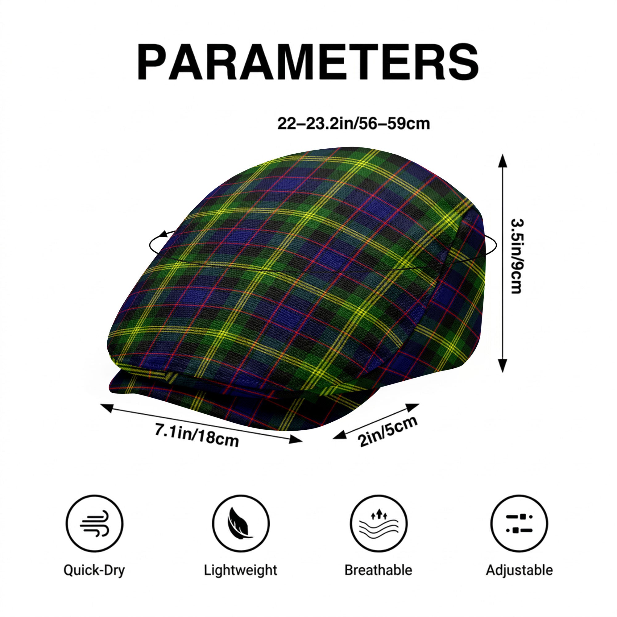 Watson Modern Tartan Flat Caps