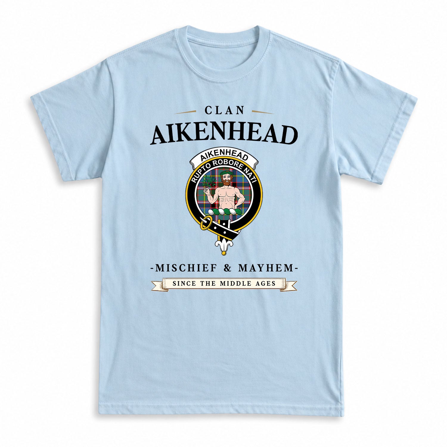 Aikenhead Tartan Crest Mischief and Mayhem T-shirt