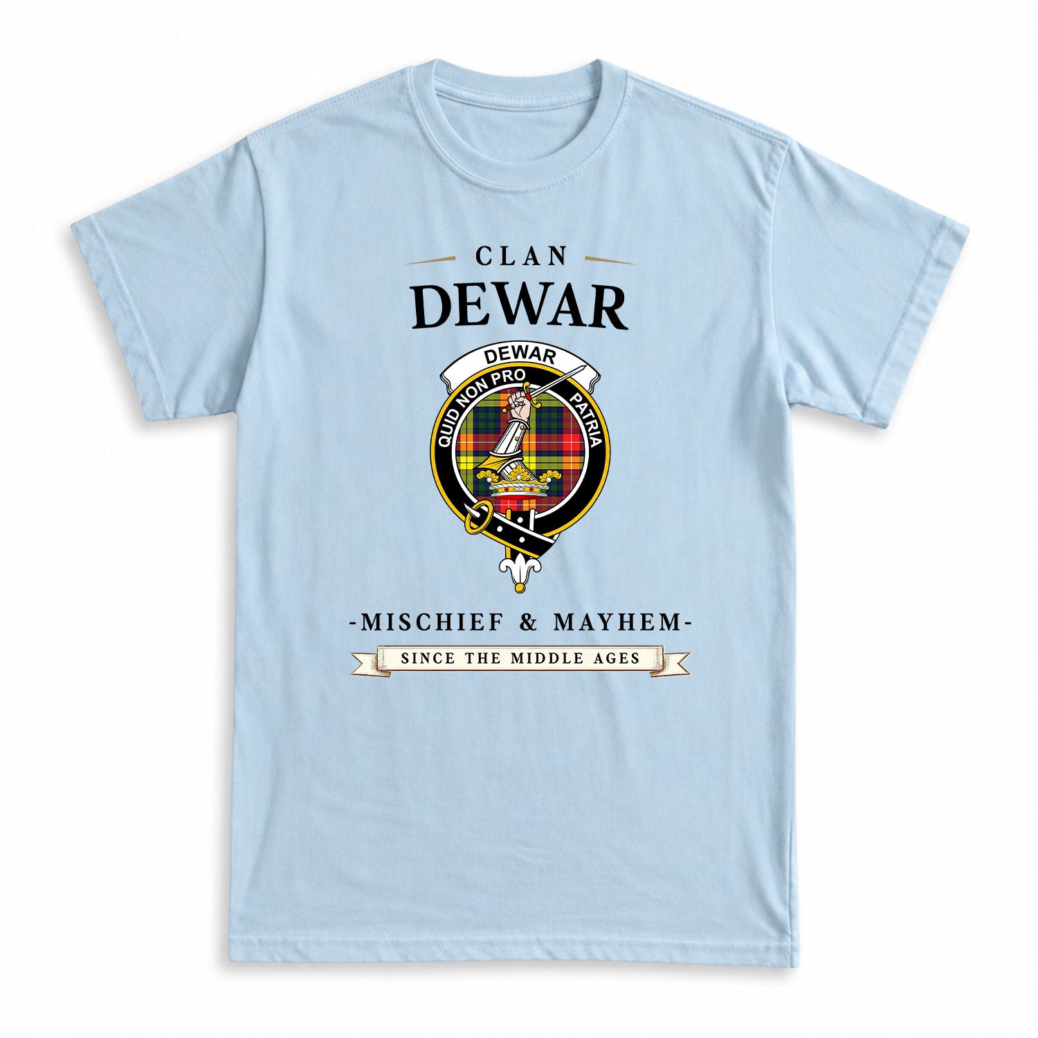 Dewar Tartan Crest Mischief and Mayhem T-shirt