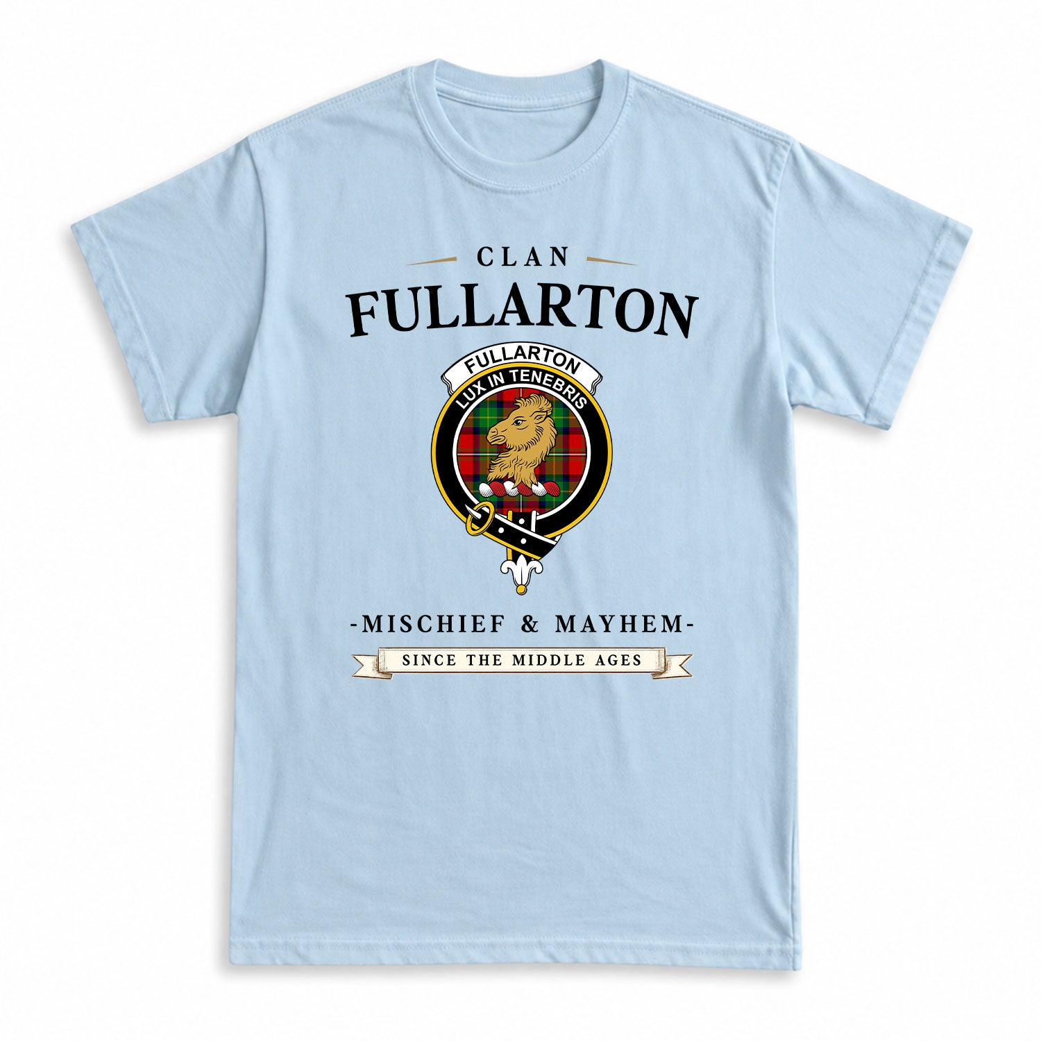 Fullarton Tartan Crest Mischief and Mayhem T-shirt