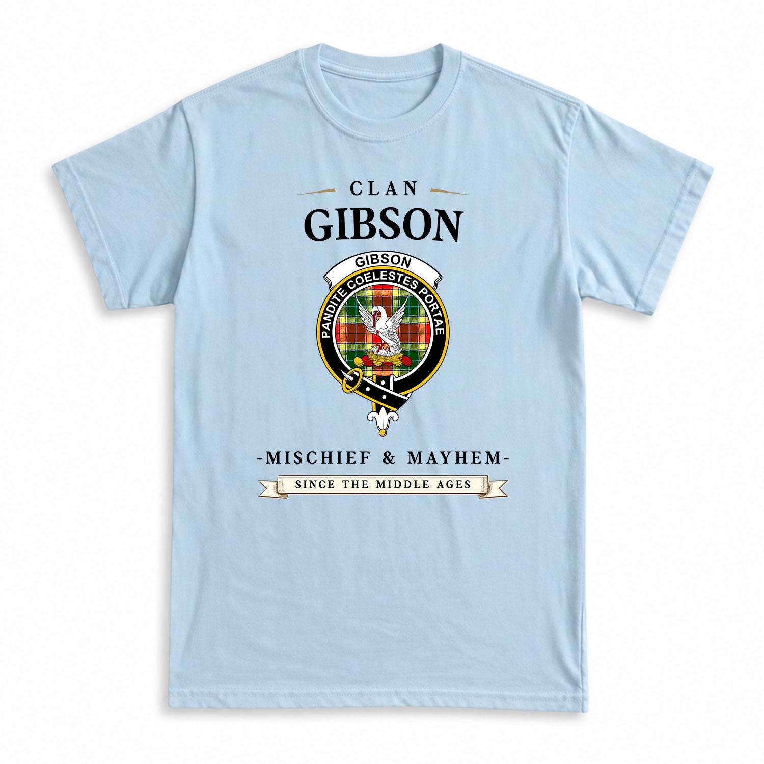 Gibson Tartan Crest Mischief and Mayhem T-shirt