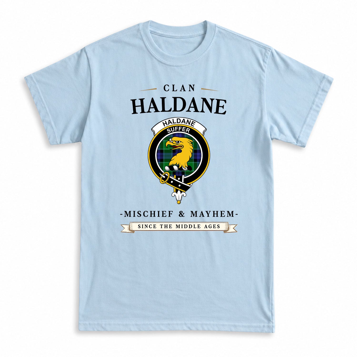Haldane Tartan Crest Mischief and Mayhem T-shirt