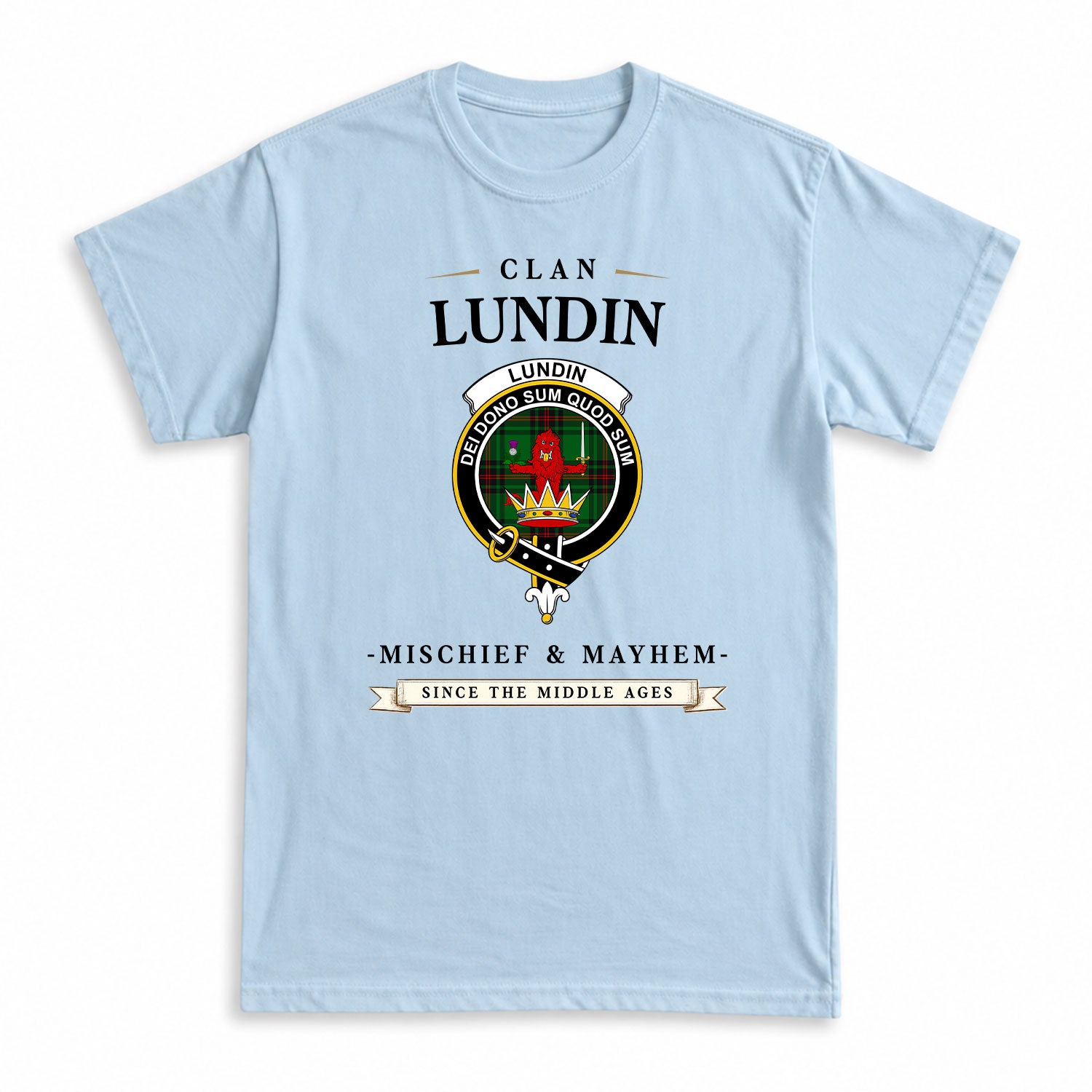 Lundin Tartan Crest Mischief and Mayhem T-shirt