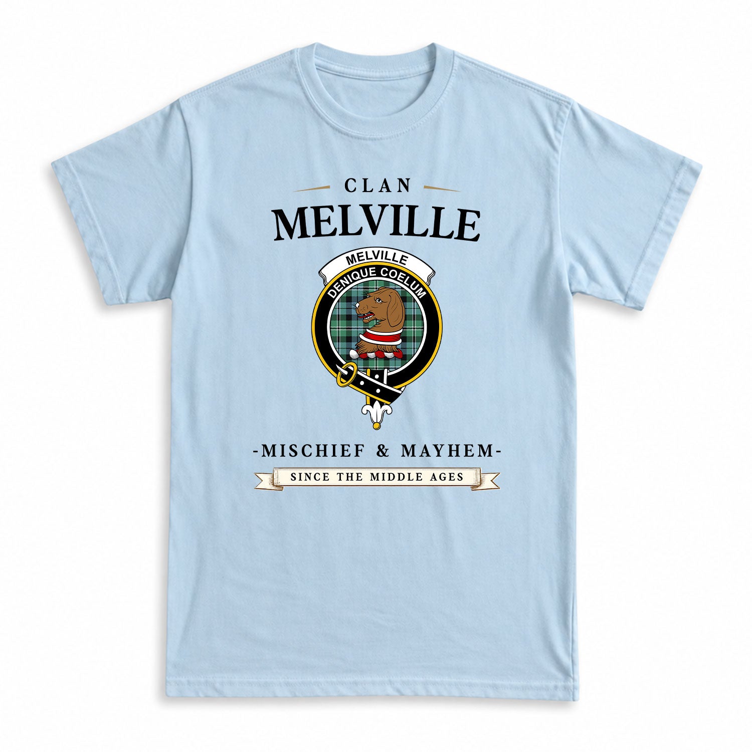 Melville Tartan Crest Mischief and Mayhem T-shirt