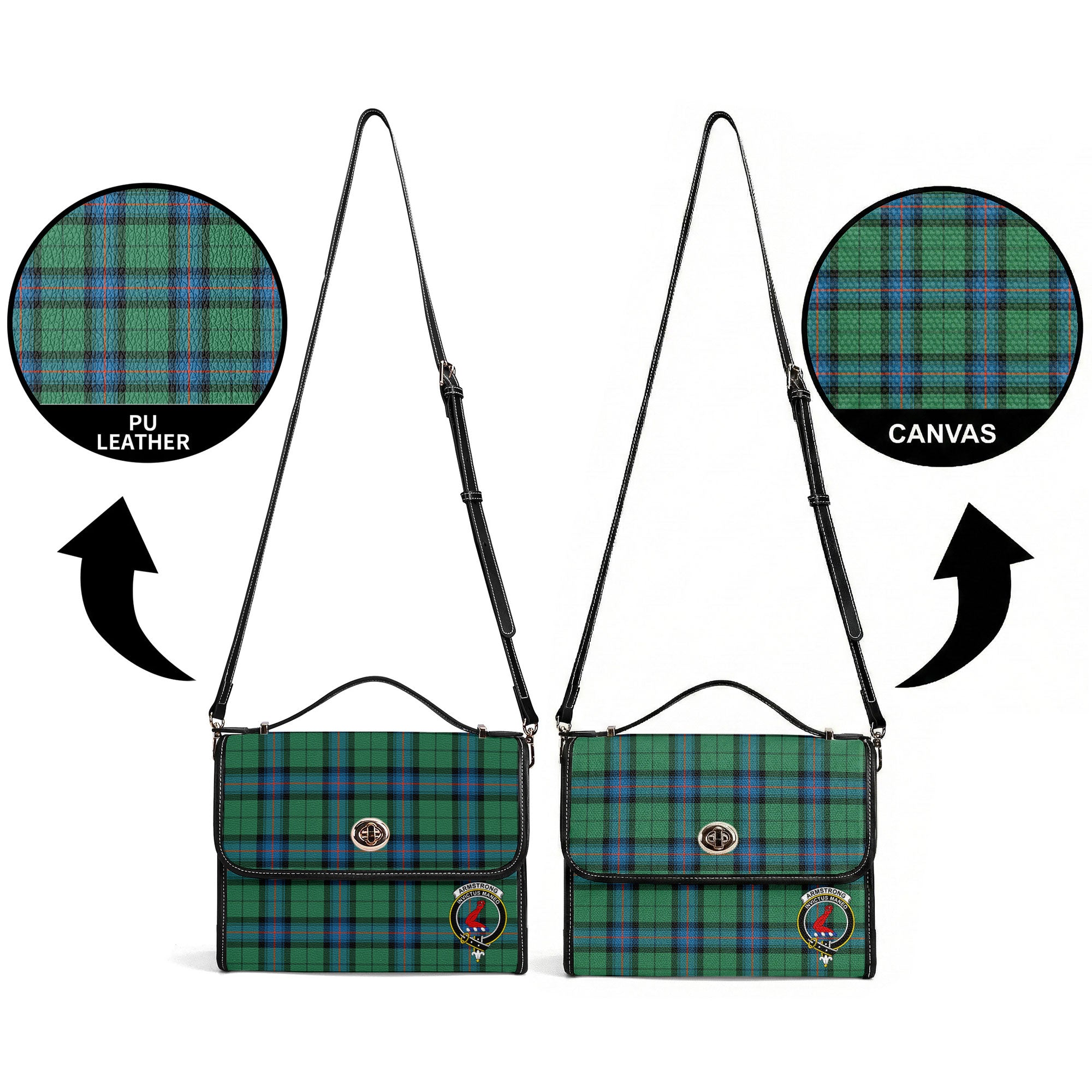 Armstrong Ancient Tartan Crest Satchel Bag