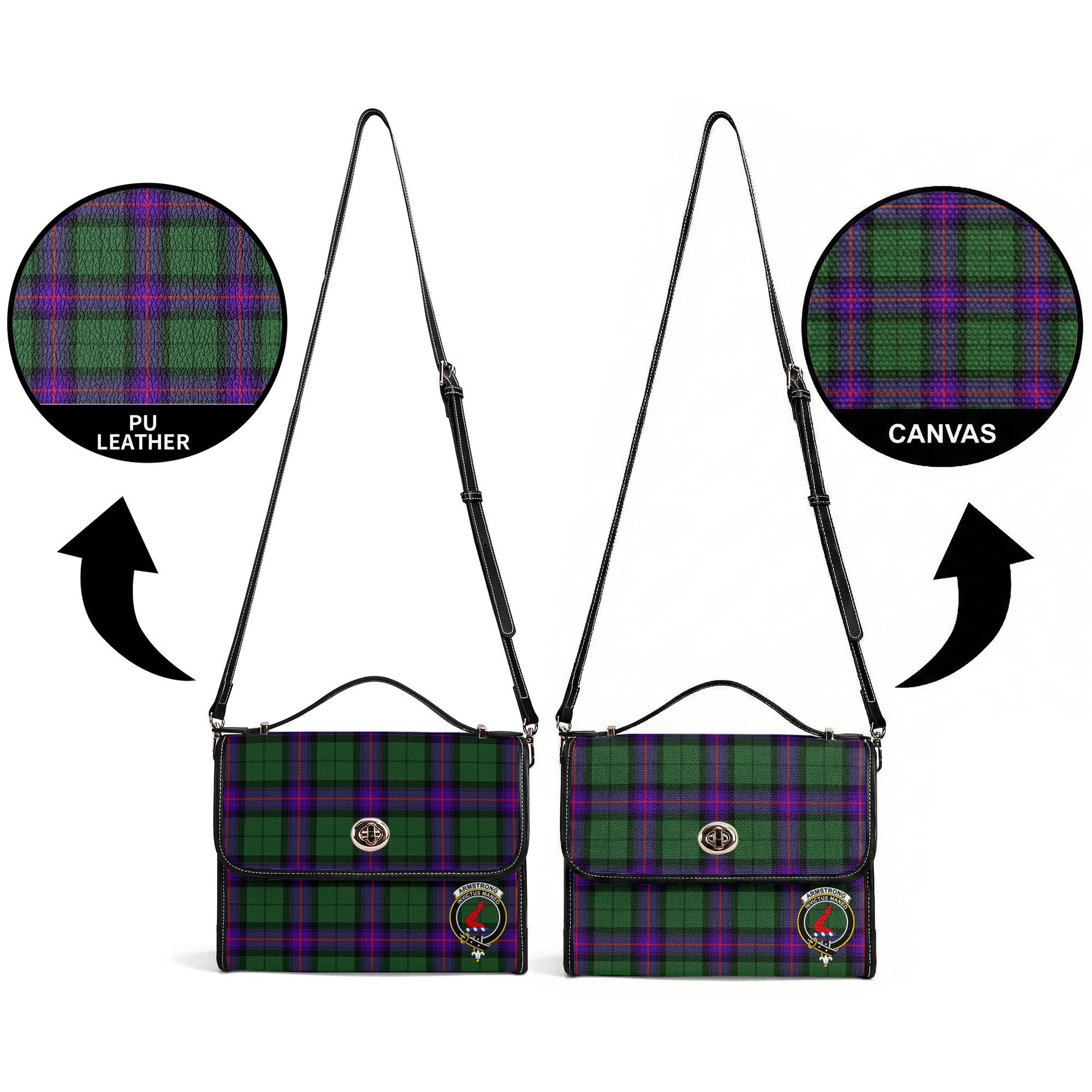Armstrong Modern Tartan Crest Satchel Bag